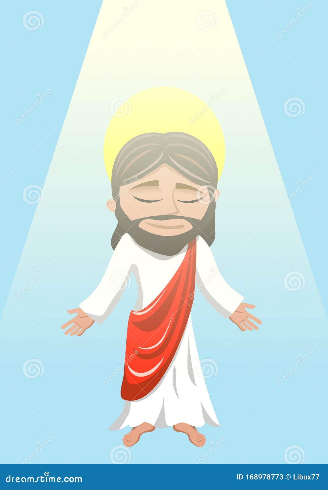 Jesus Christ Resurrection Ascension To Heaven Stock Vector ...