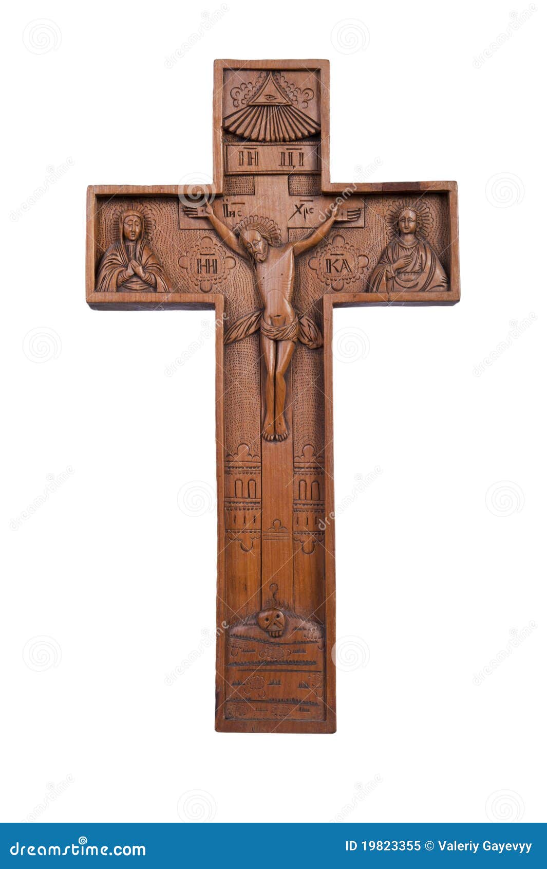 Jesus Christ On Wooden Cross Stock Image Image 19823355
