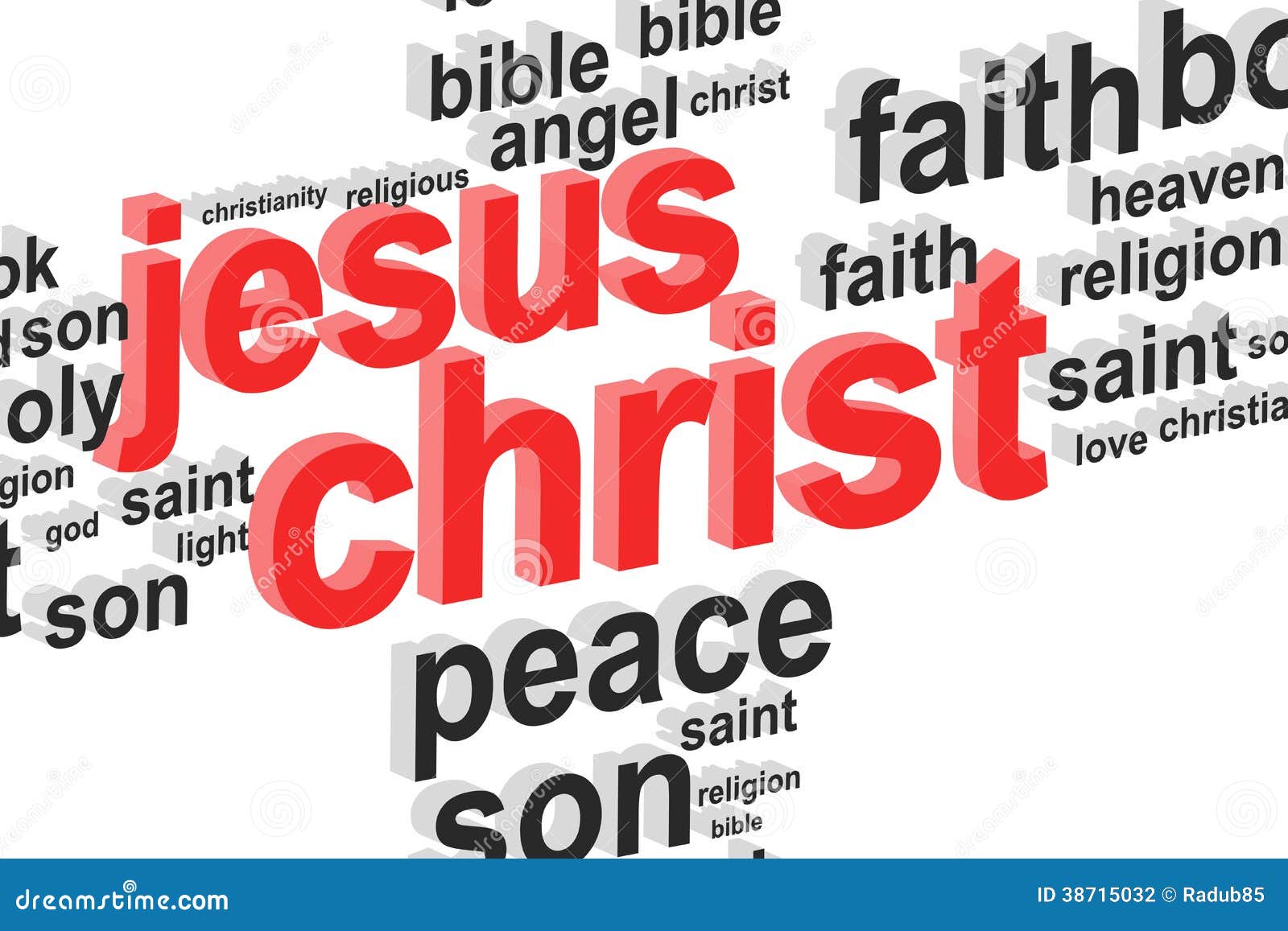 Jesus Christ Word Cloud Concept Stock Illustration - Illustration ...