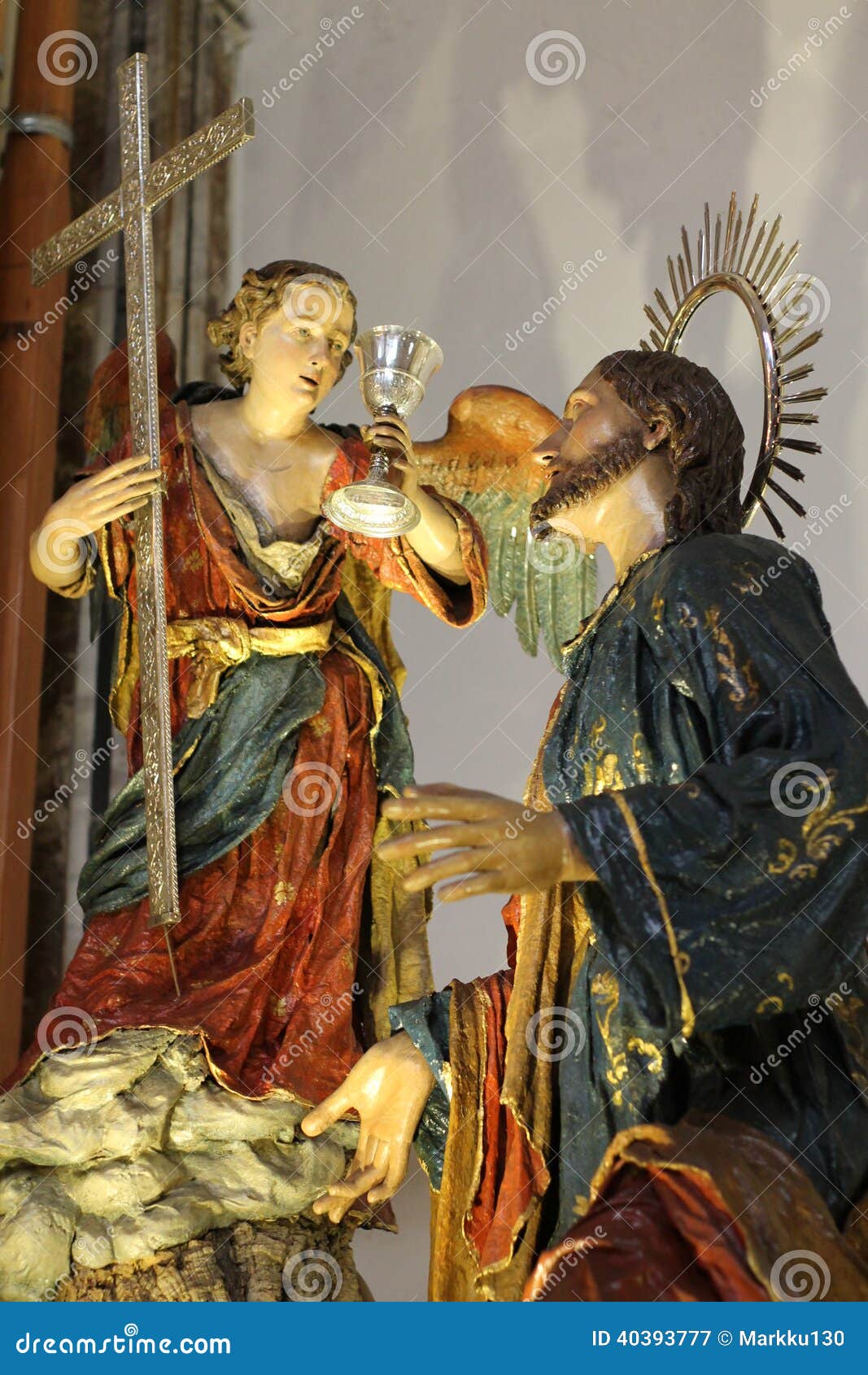 Jesus, Der Im Garten Von Gethsemane Betet Stockbild Bild