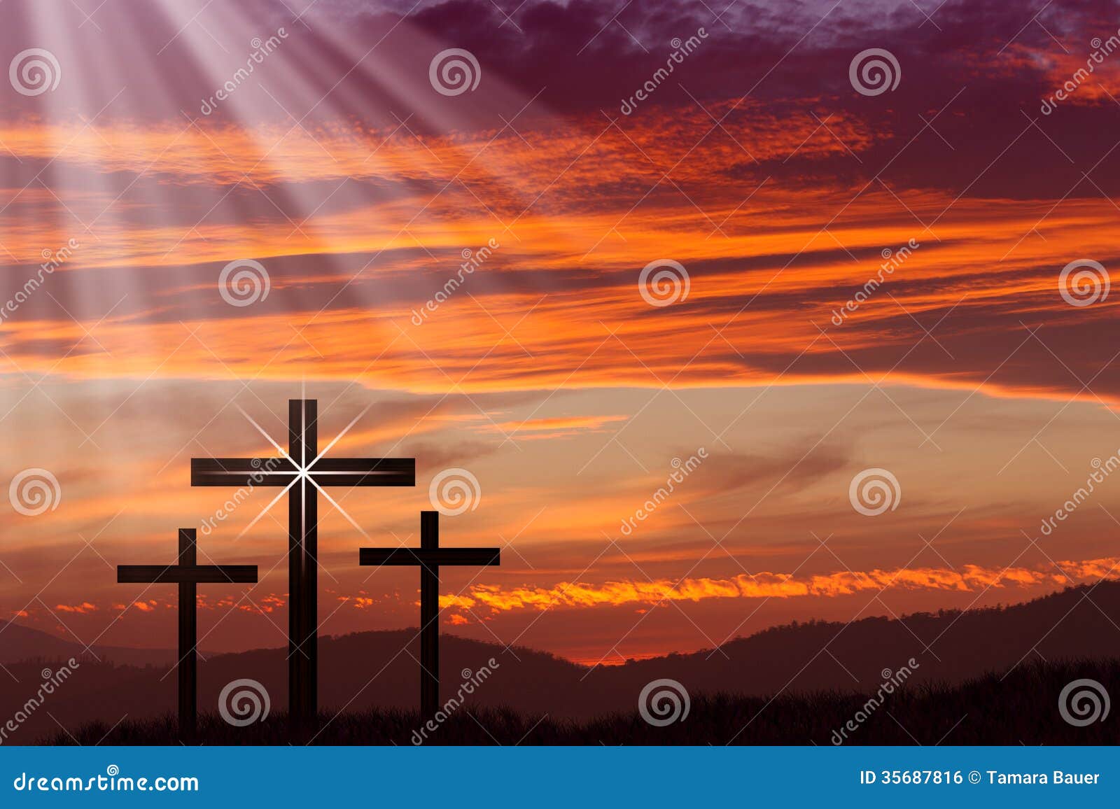 Jesus Easter Cross Royalty Free Stock Image - Image: 35687816