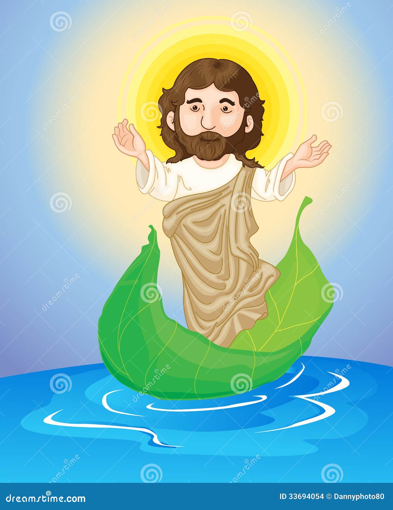 Jesus floating stock illustration. Illustration of leaf - 33694054