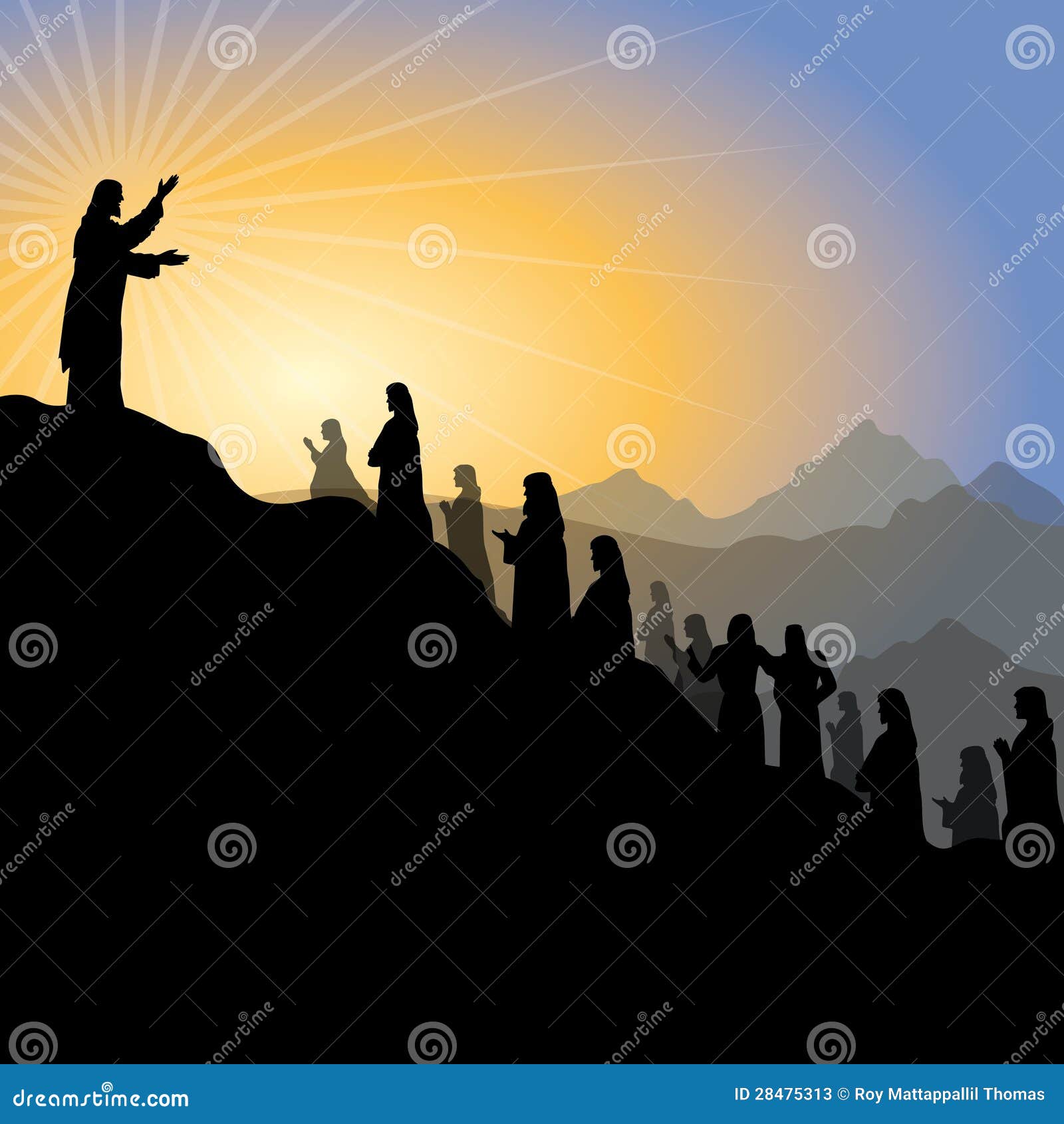 jesus teaching the crowds clip art