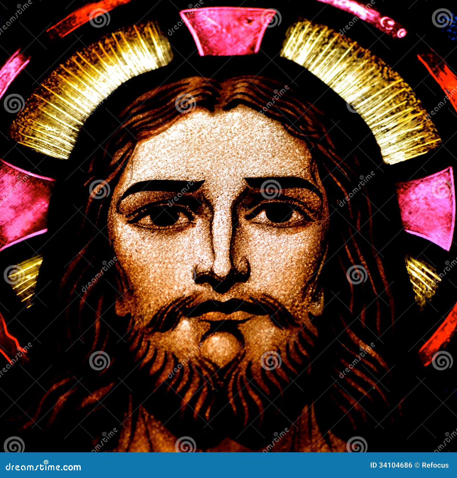 Jesus Halo stock photo. Image of glass, christianity 34104686