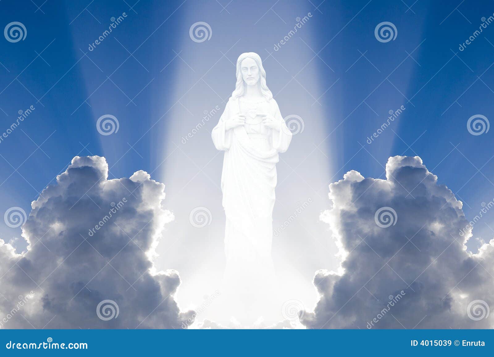 Jesus in the heaven stock illustration. Illustration of holy - 4015039