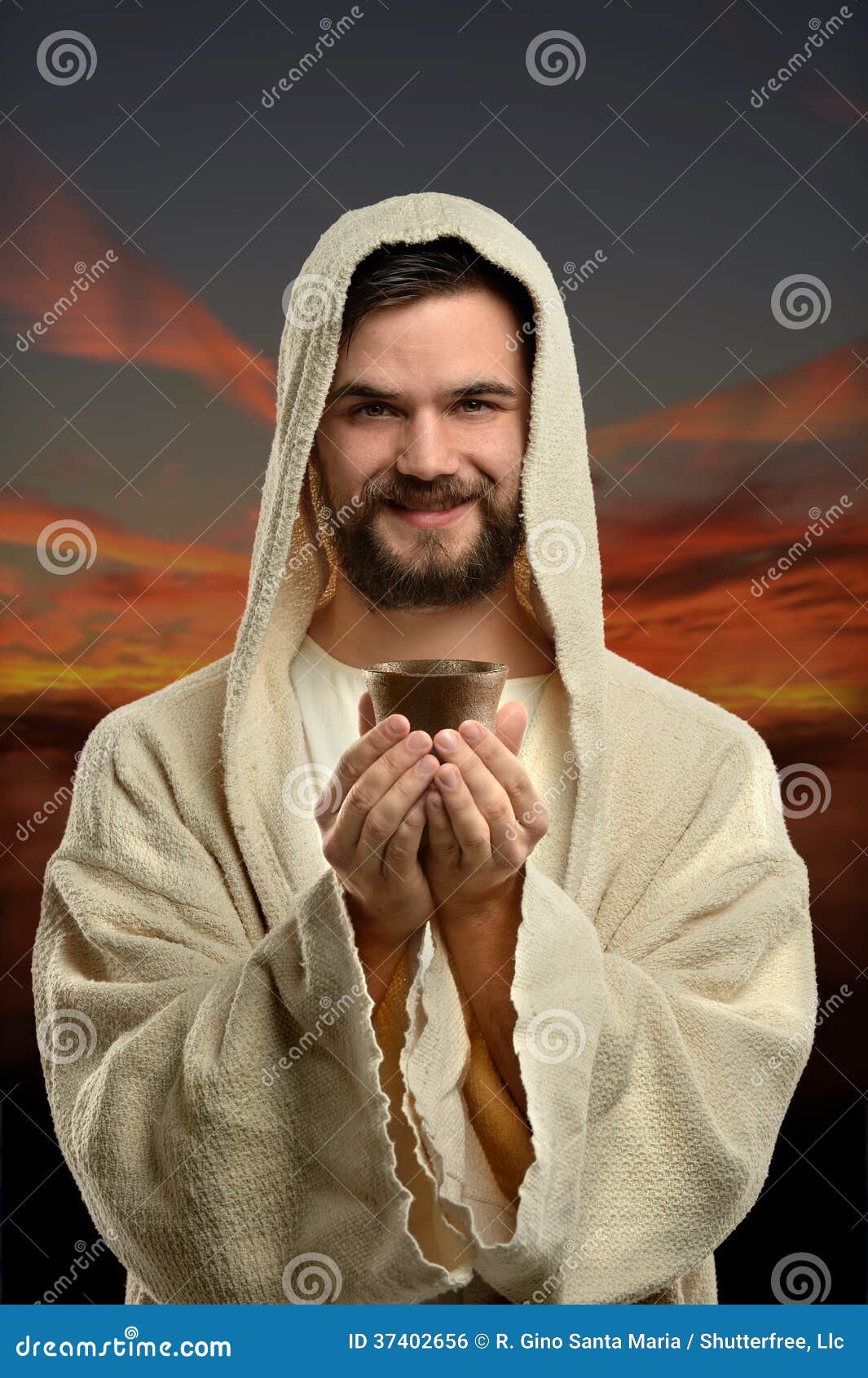 Jesus Holding Communion Cup Stock Photo - Image of spiritual, male ...