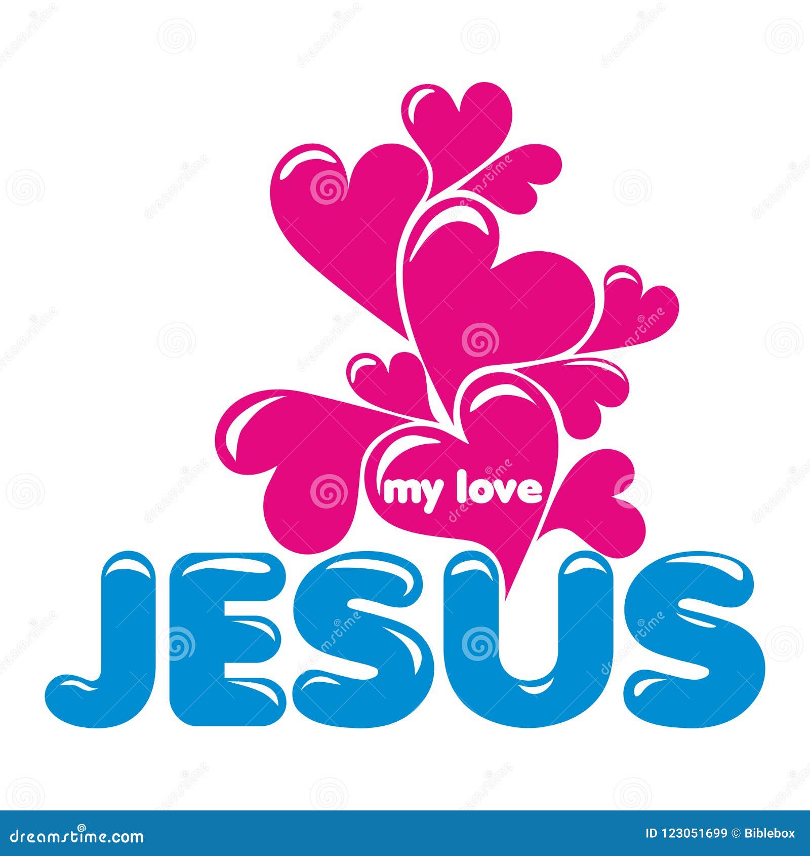 Jesus is My Love. Christian Illustration Stock Vector ...