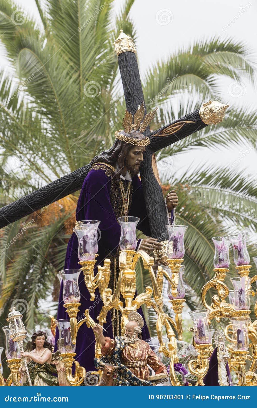jesus of nazareth carrying wooden cross, throne more popular in