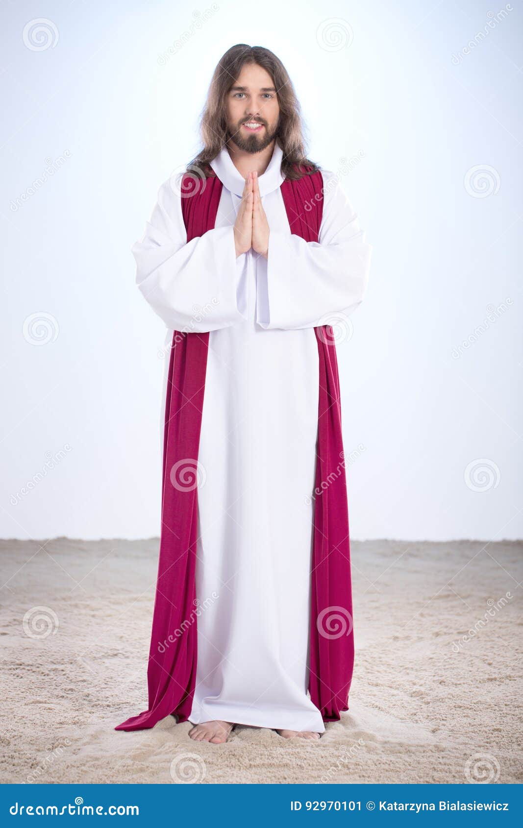 Jesus standing and smiling stock image. Image of icon - 92970101