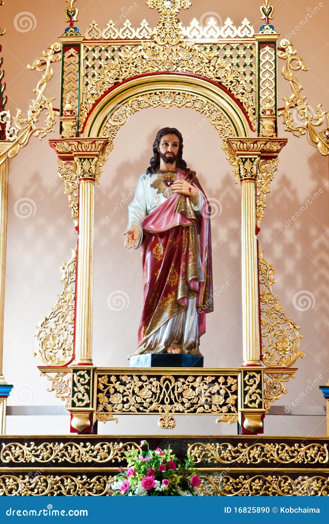 Jesus Statue Inside the Church Stock Photo Image of church, catholic 16825890