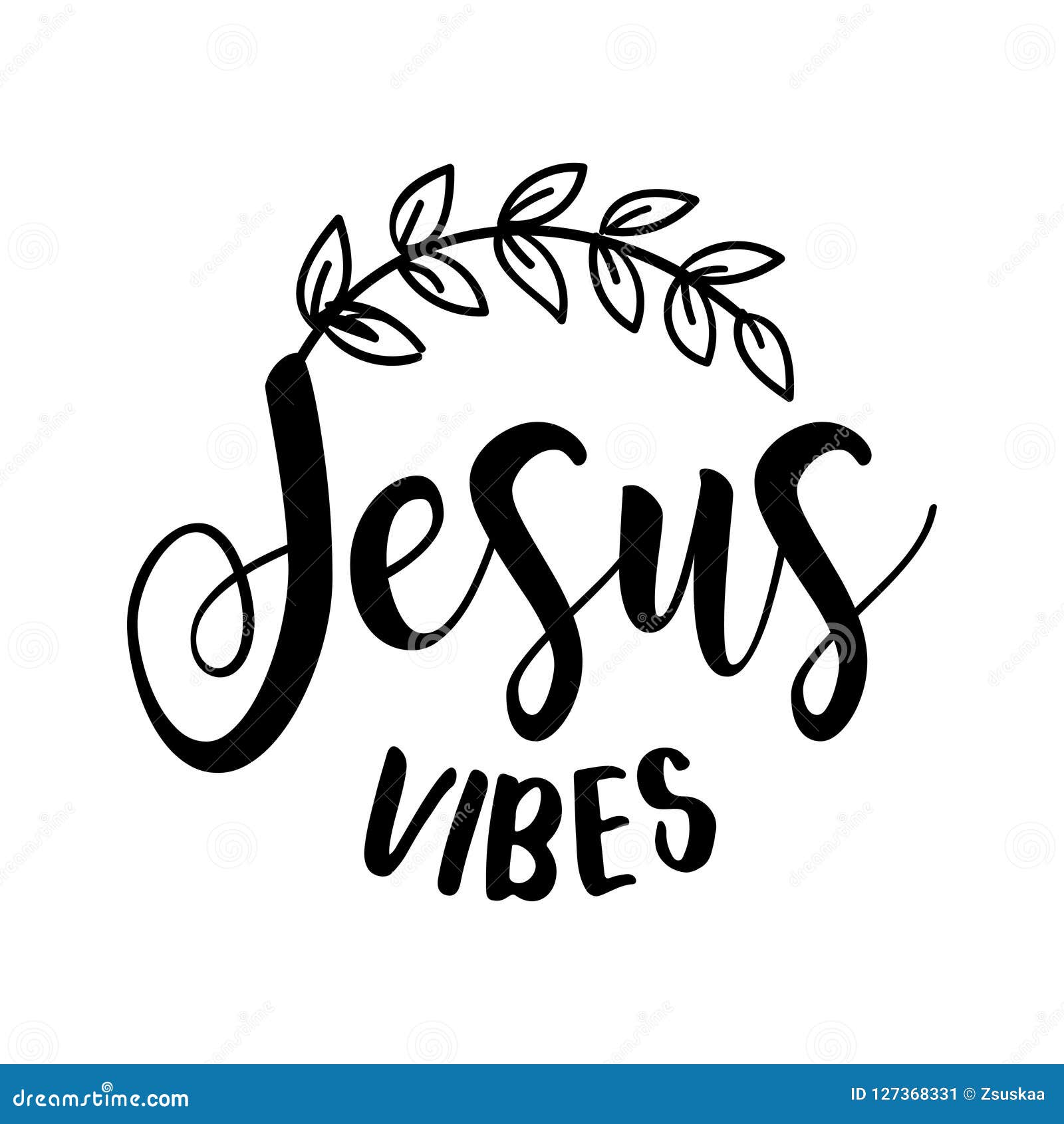 Jesus Vibes - Messaggio Dell'iscrizione Illustrazione Vettoriale ...