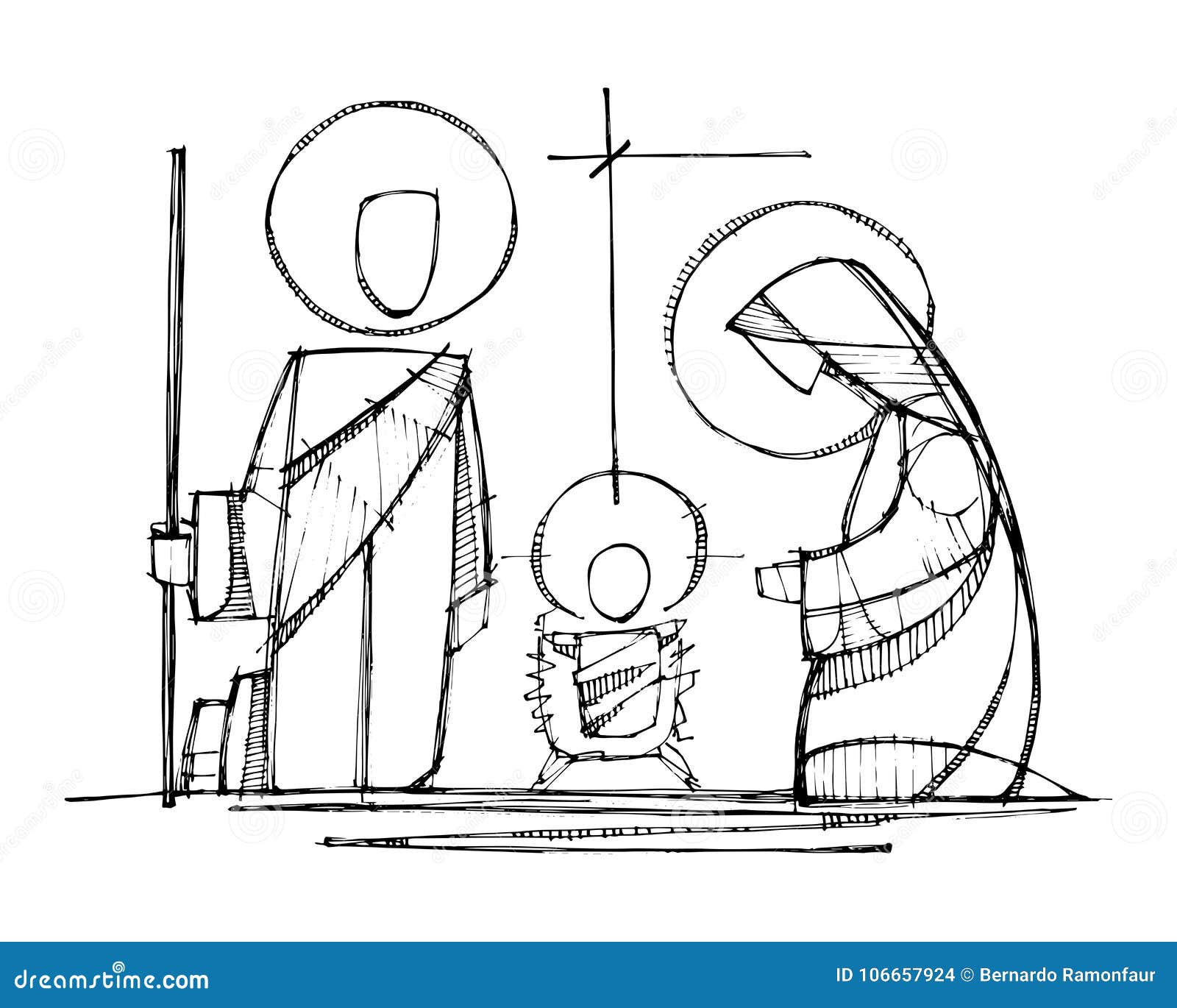 jesus, virgin mary and saint joseph at nativity