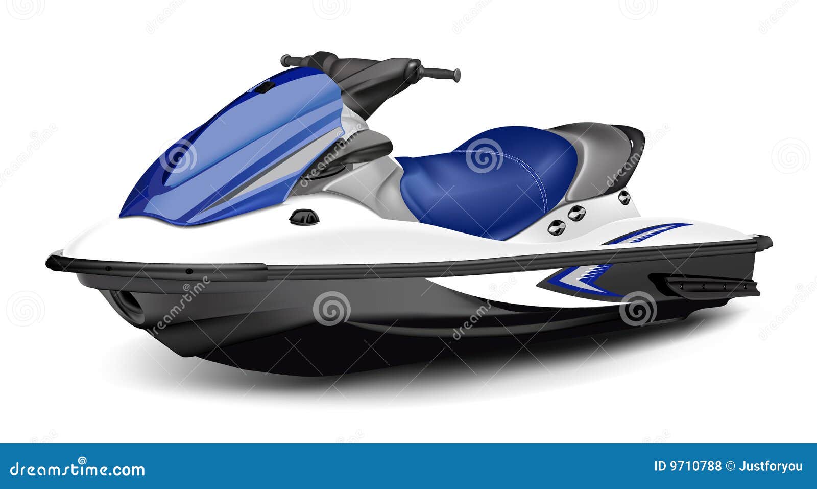 Jet boat(scooter) stock vector. Illustration of mesh, leader 9710788