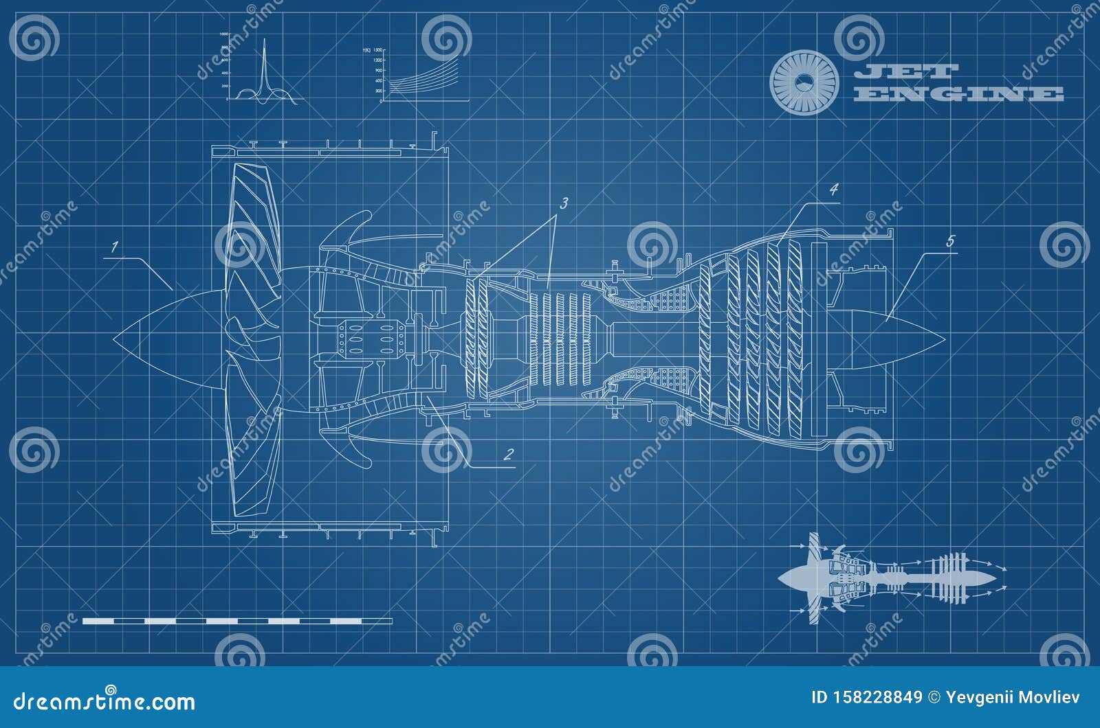 Jet Engine Of Airplane Industrial Aerospase Blueprint - vrogue.co