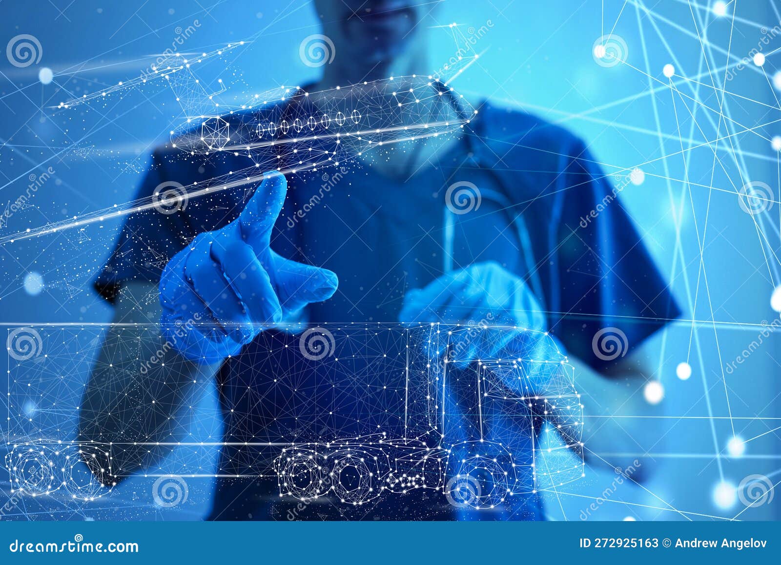 Jet Engine Augmented Reality Hologramm. Specialists Work in