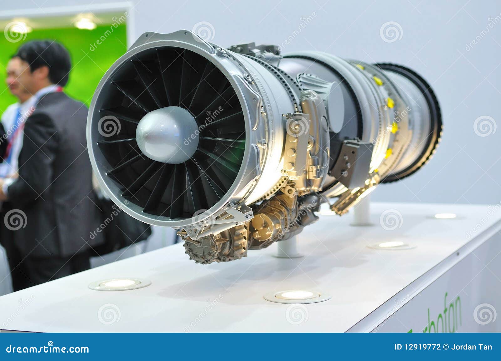 Jet Engine on Display at Singapore Airshow Editorial Photography