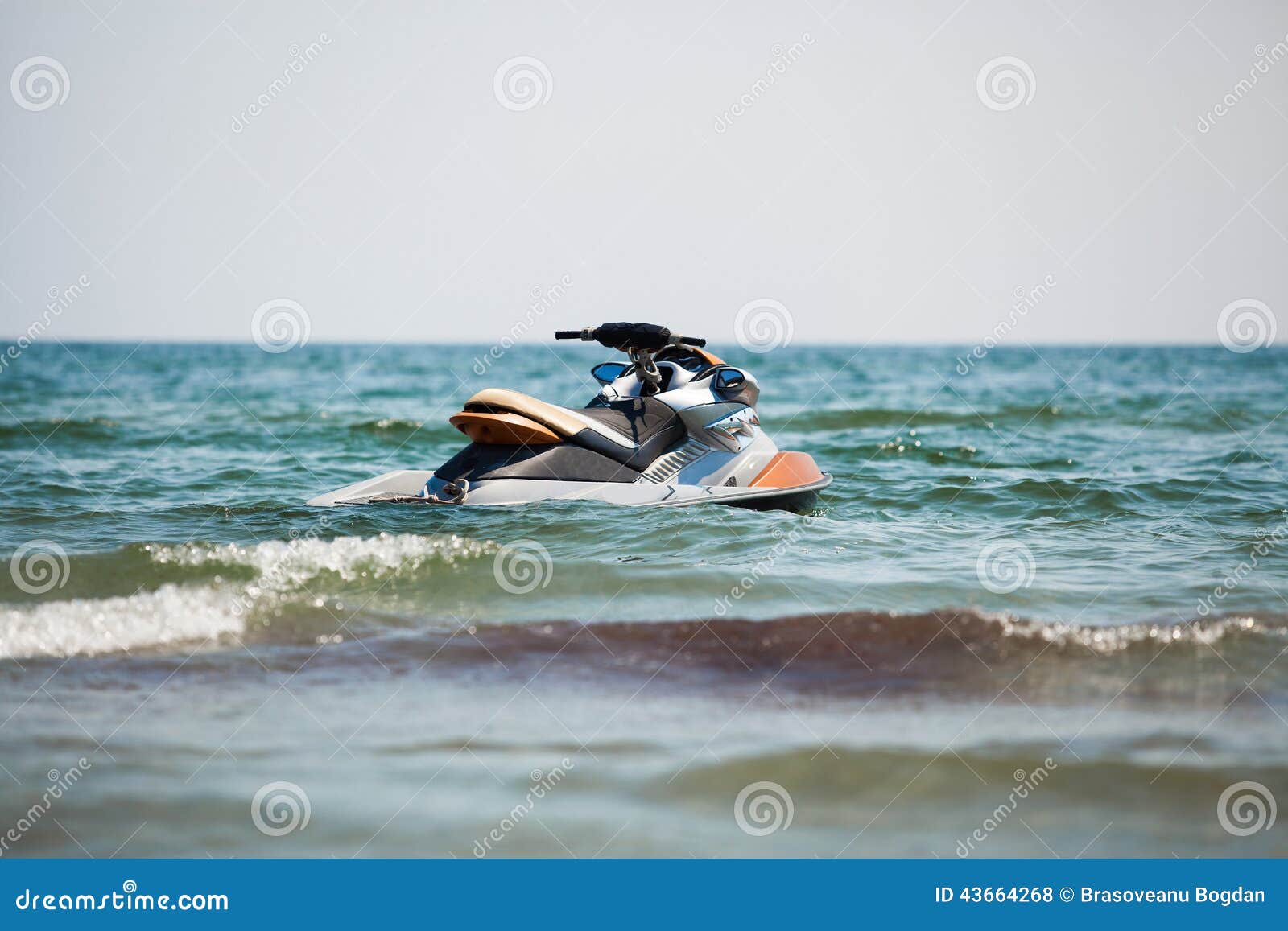 Jet ski in water stock photo. Image of beach, nature 43664268