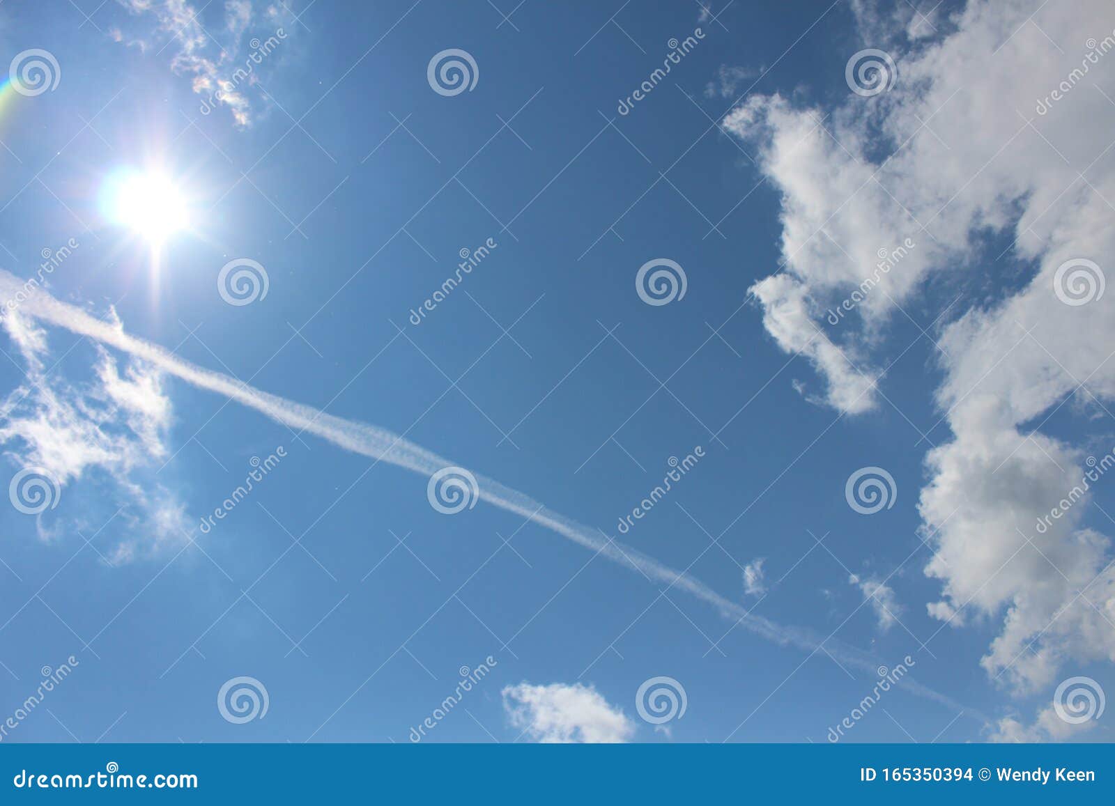 Jet stream 4 stock photo. Image of clouds, skies, right - 165350394