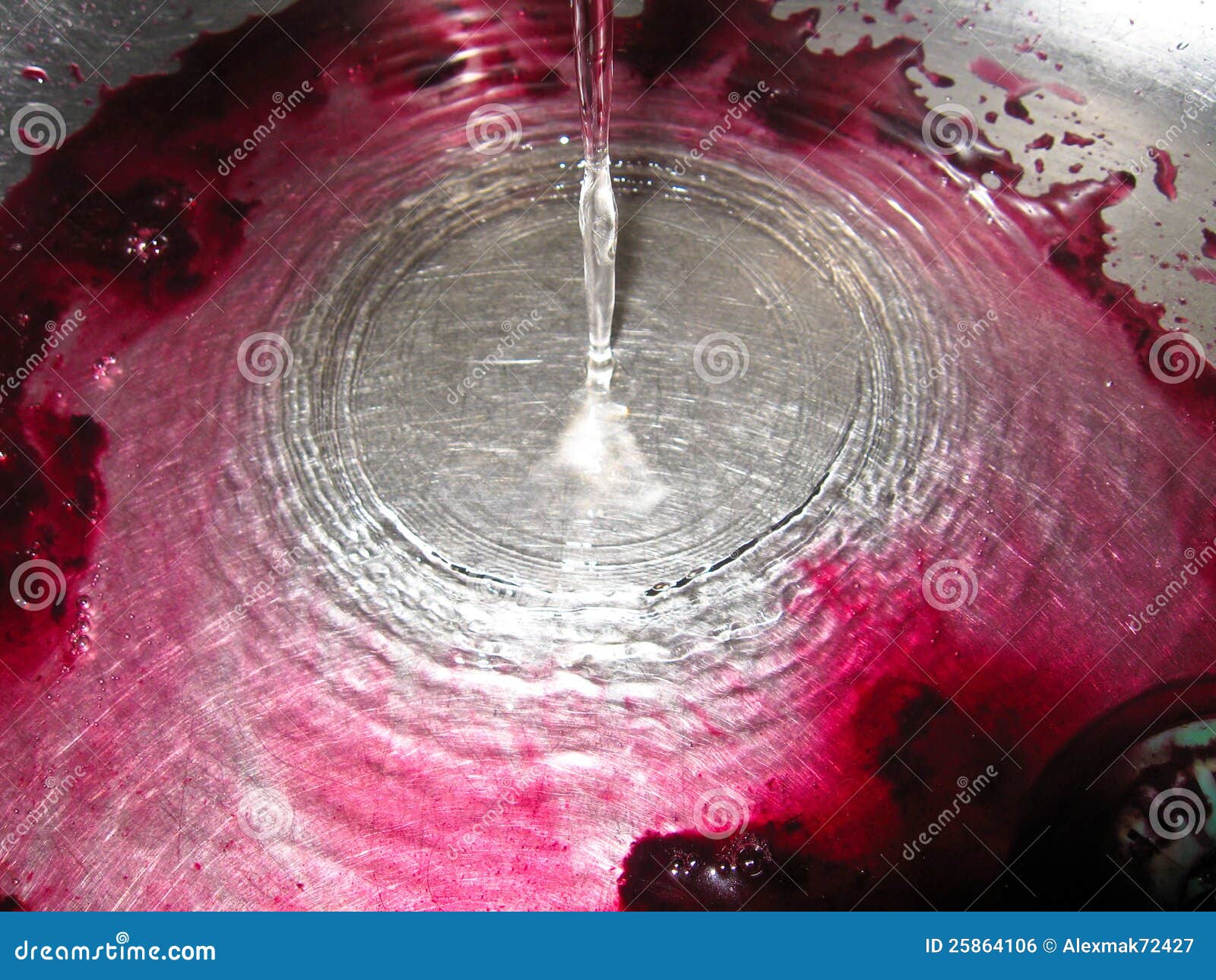 Jet Of Water Falling In The Blood Stock Photo Image of grey, droplets