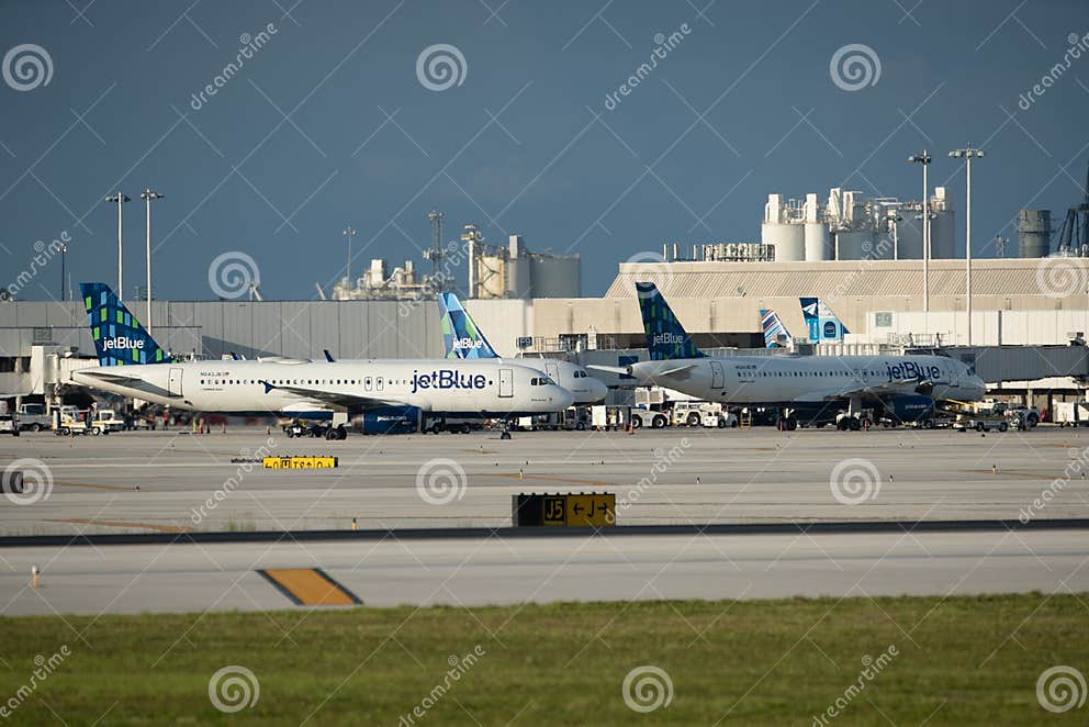 Jetblue Terminal at Fort Lauderdale Airport FLL Editorial Stock Image