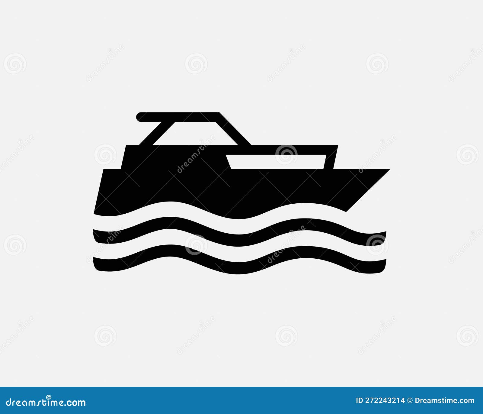 speedboat icon jet speed boat jetboat motorboat ship vessel  black white