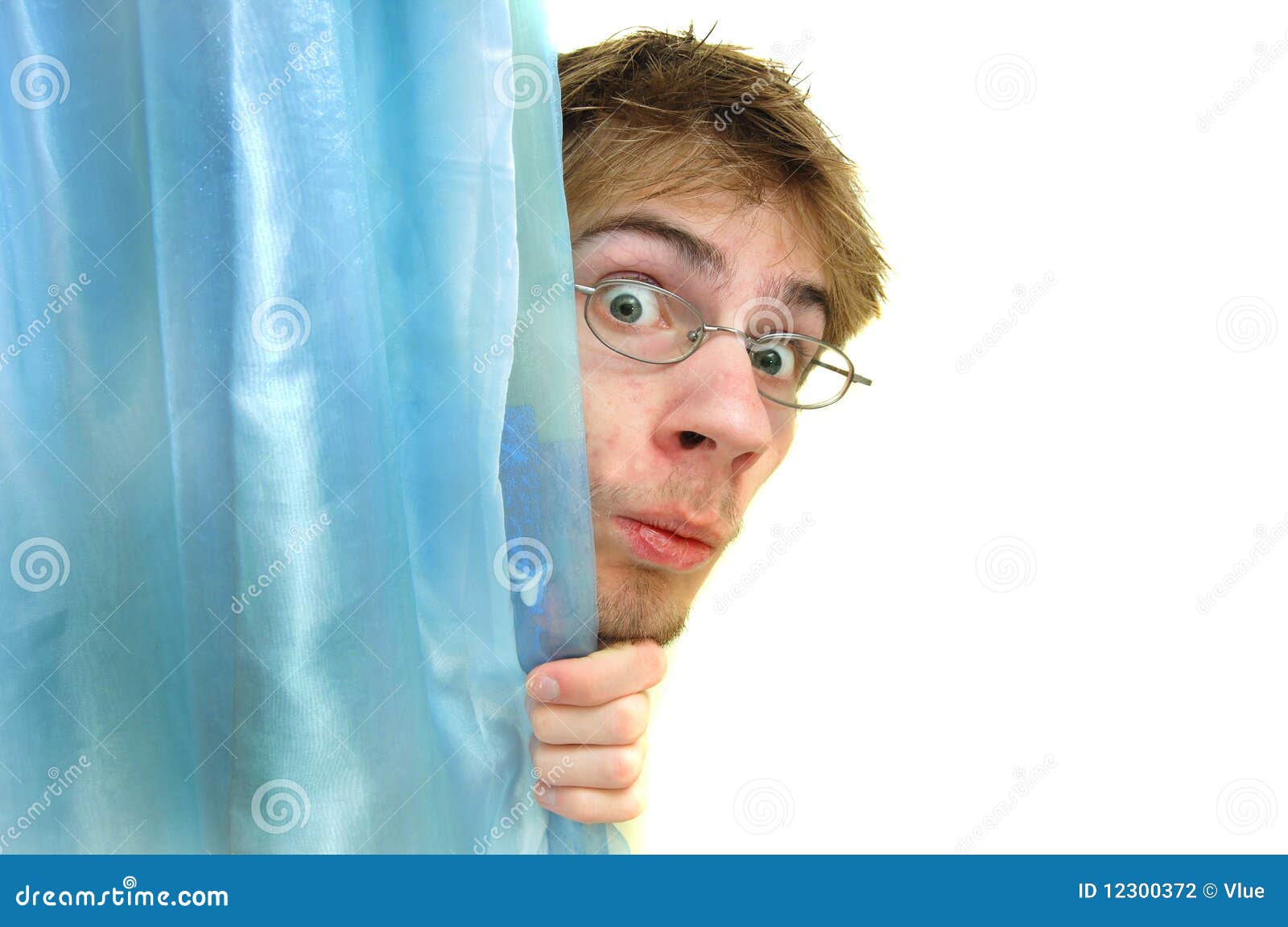 Ne Se Contentent Pas De Jeter Un Simple Coup D'oeil Jeter Un Coup D'oeil Derrière Le Rideau Photographie stock - Image