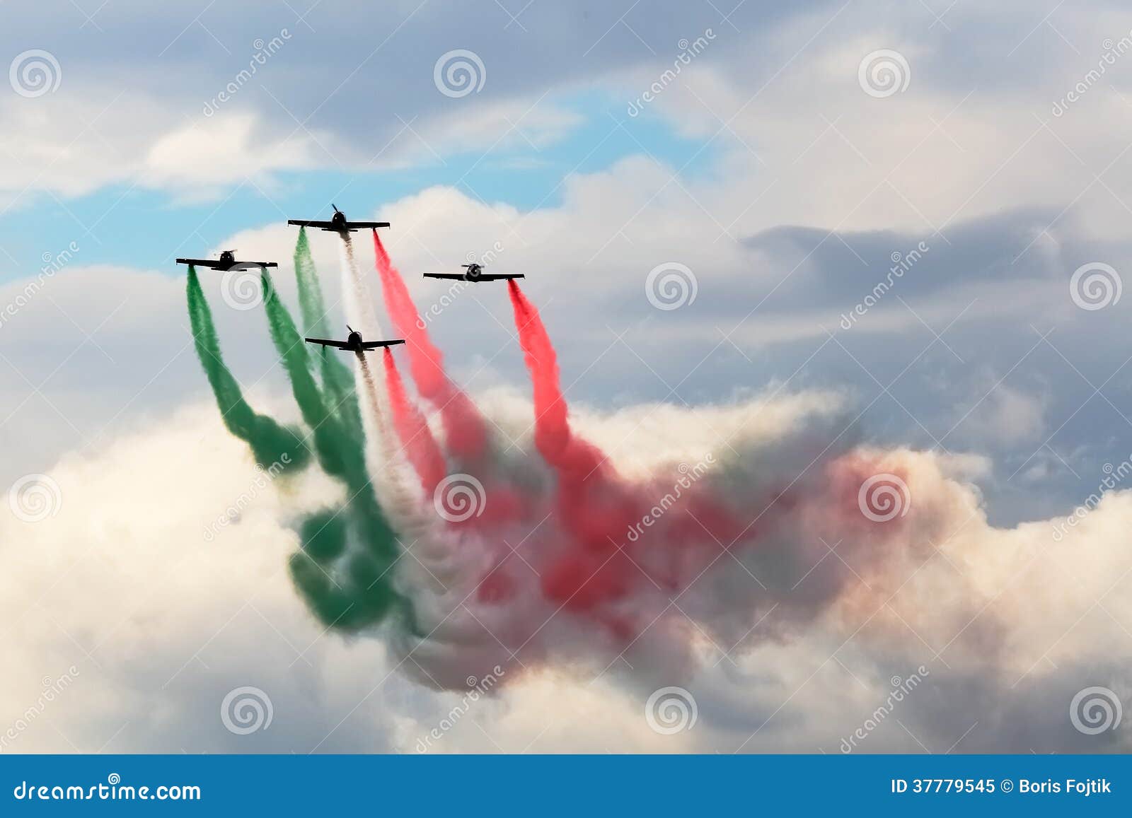 Jets Formation with Color Smoke Stock Image Image of extremely