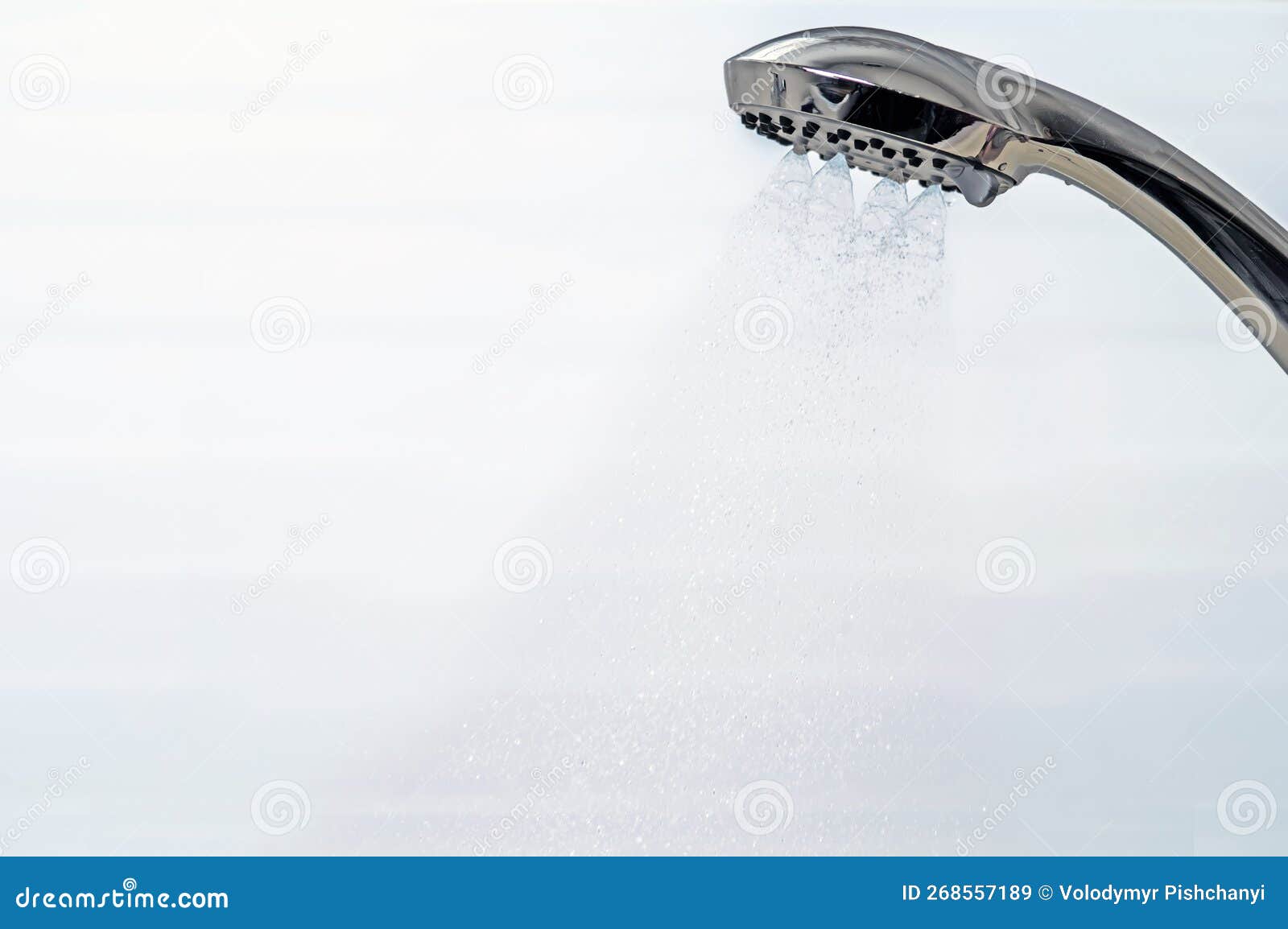 Jets of Water Flow from the Shower Head Stock Image Image of leak