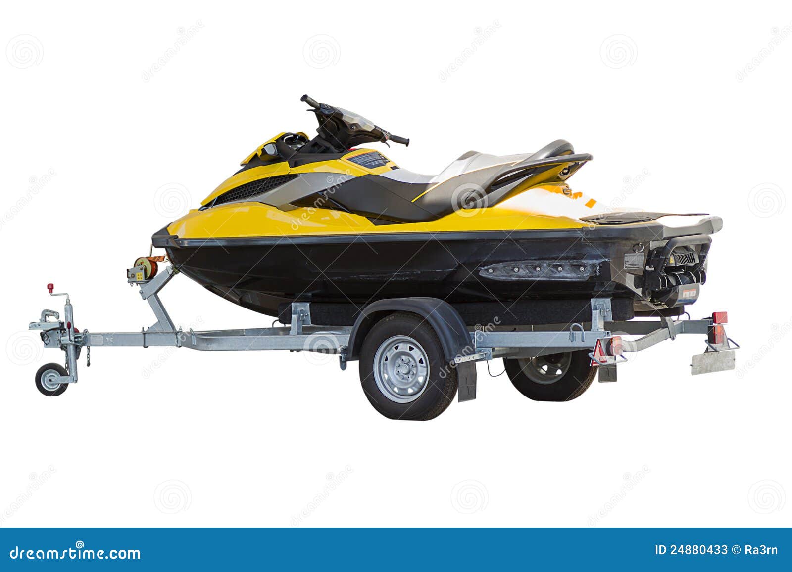Jetski on a trailer stock image. Image of outdoors, boat 24880433