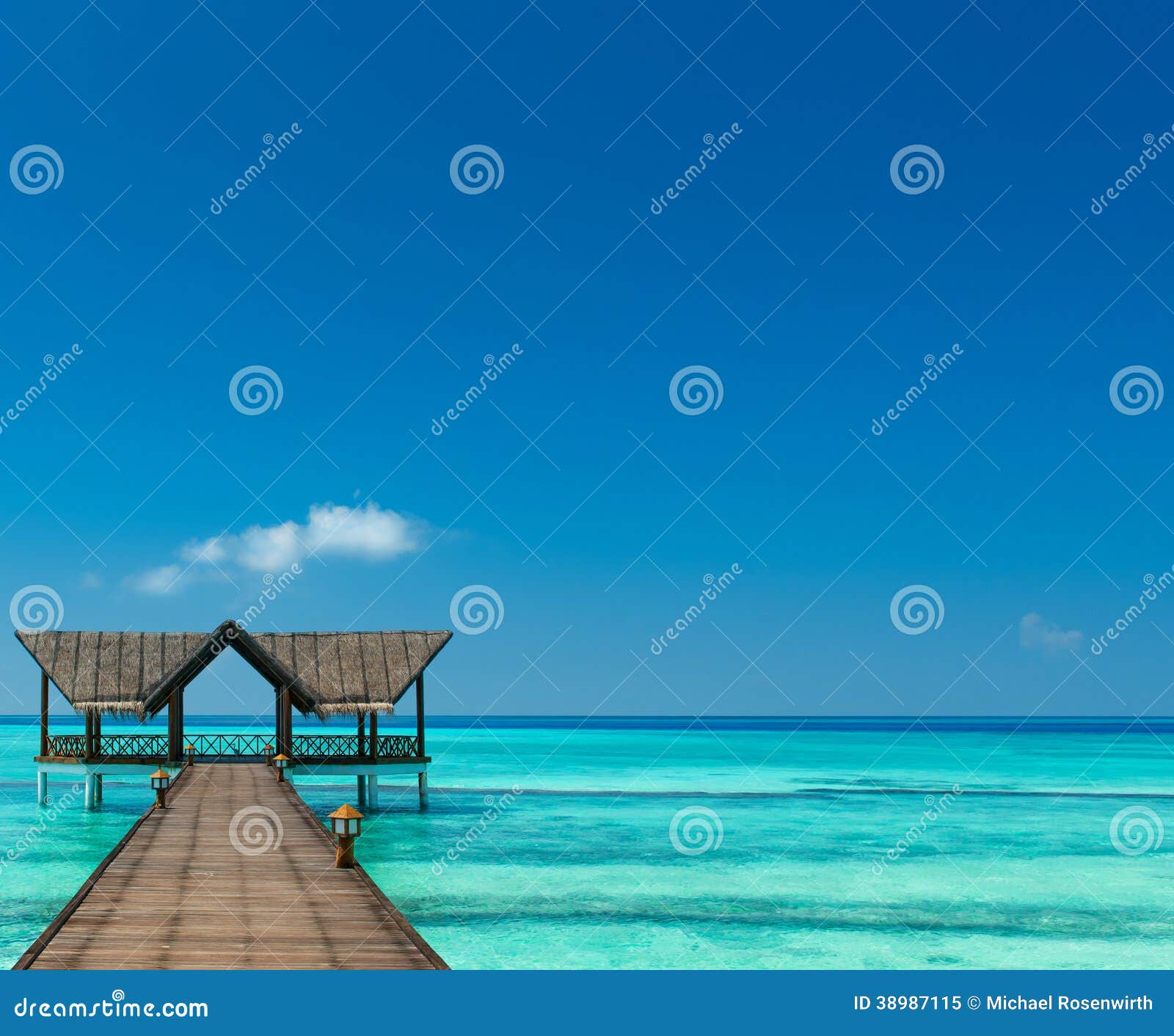 Jetty Over the Indian Ocean Stock Image Image of horizon, blue 38987115