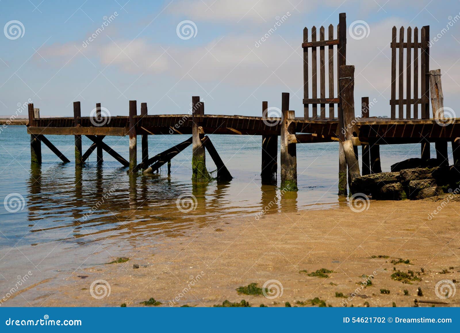 Jetty in Velddrif, West Coast, South Africa. Stock Photo Image of