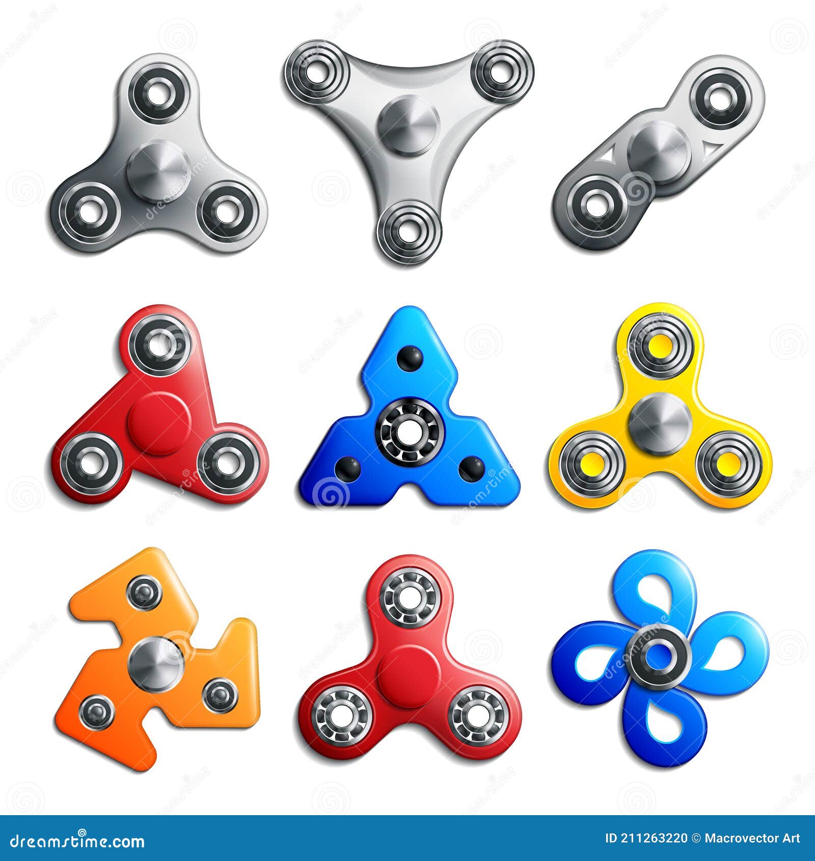 Les spinners populaires en différentes couleurs 