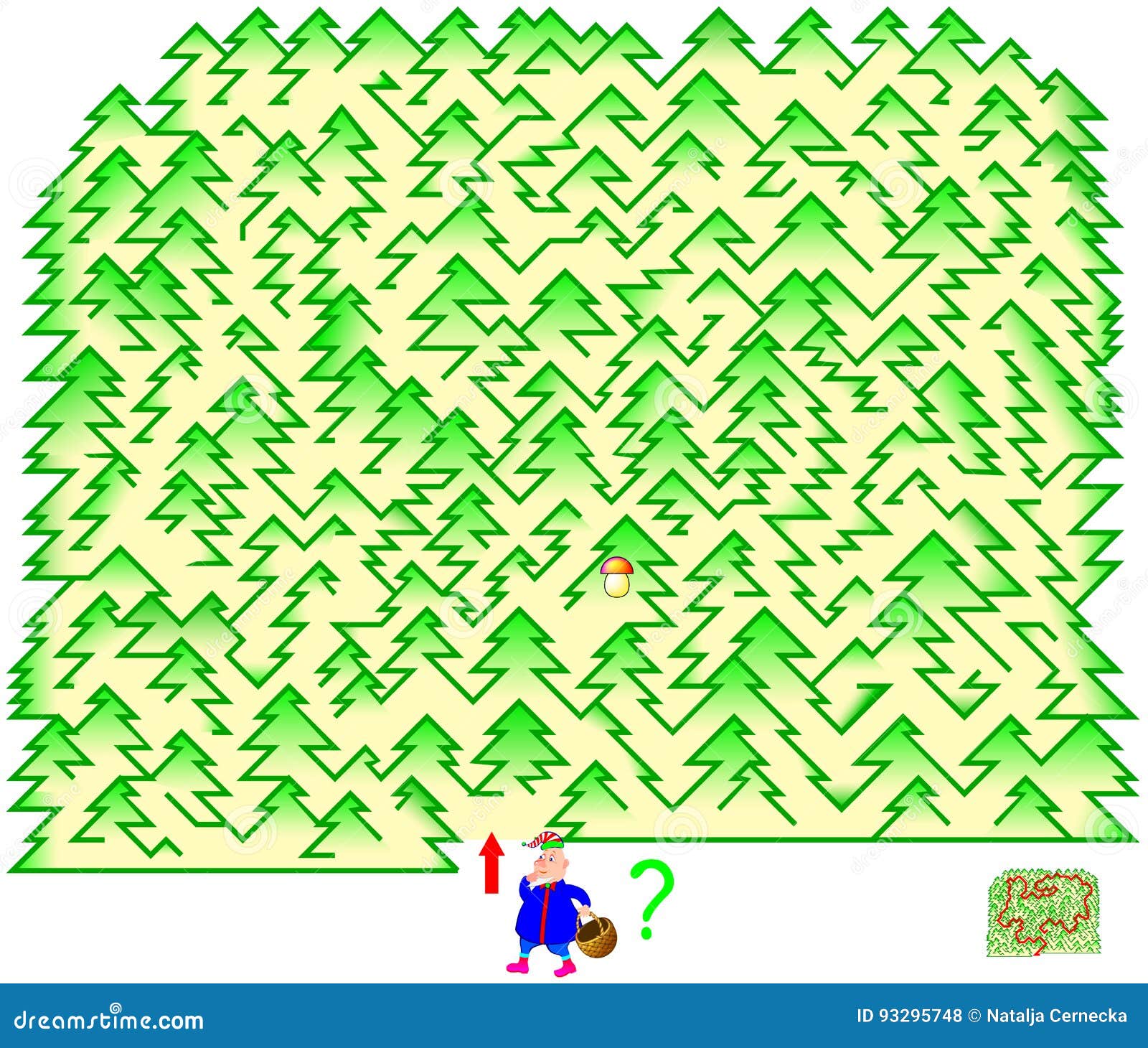 Jeu De Puzzle De Logique Avec Le Labyrinthe Pour Des Enfants Et Des Adultes  Devez Tirer La Manière Dans La Forêt Du Début Jusqu'a Illustration de  Vecteur - Illustration du apprenez, trame