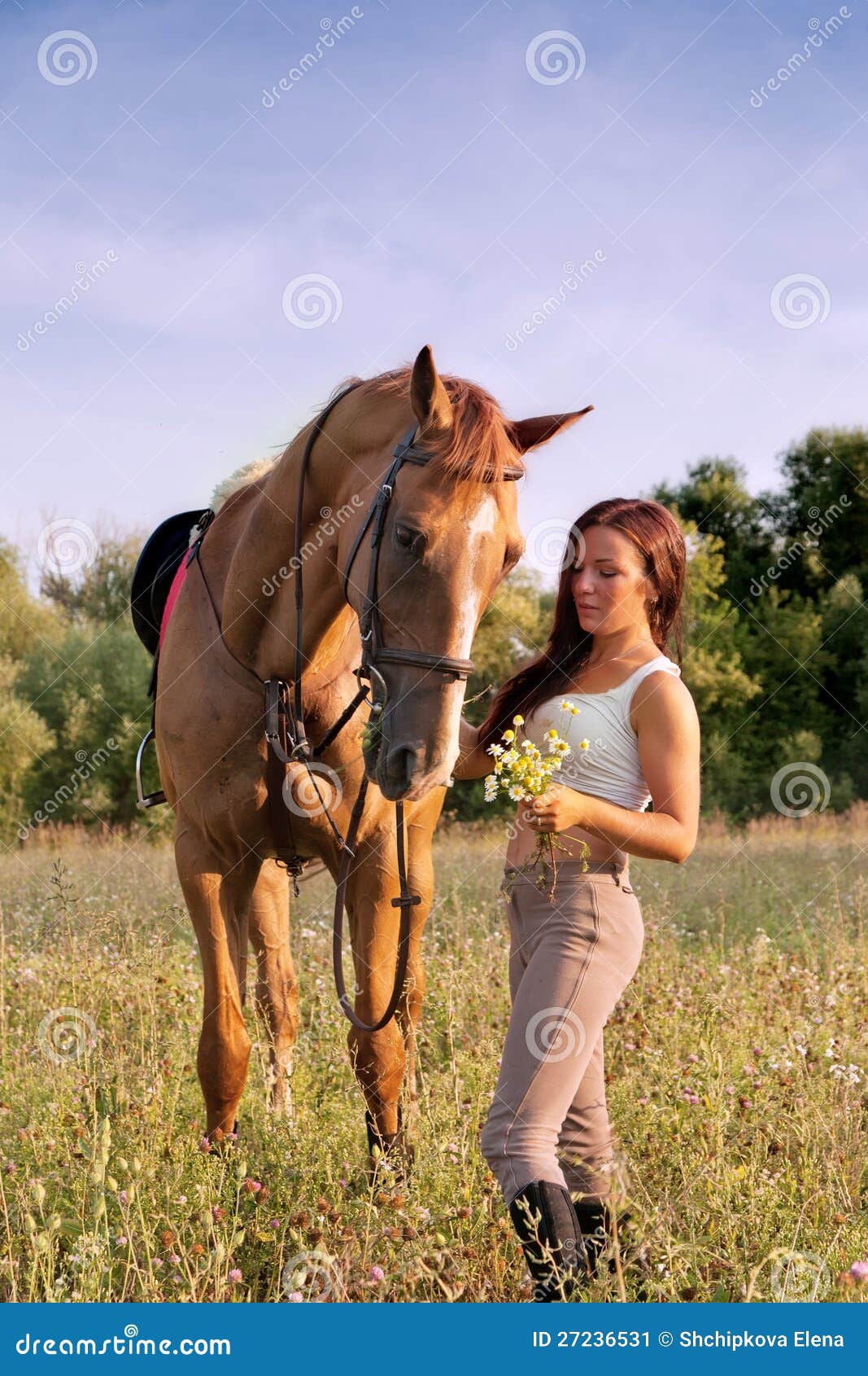 Collier Avec Thème De Jeune Fille Et Cheval, Collier En Forme De Cœur