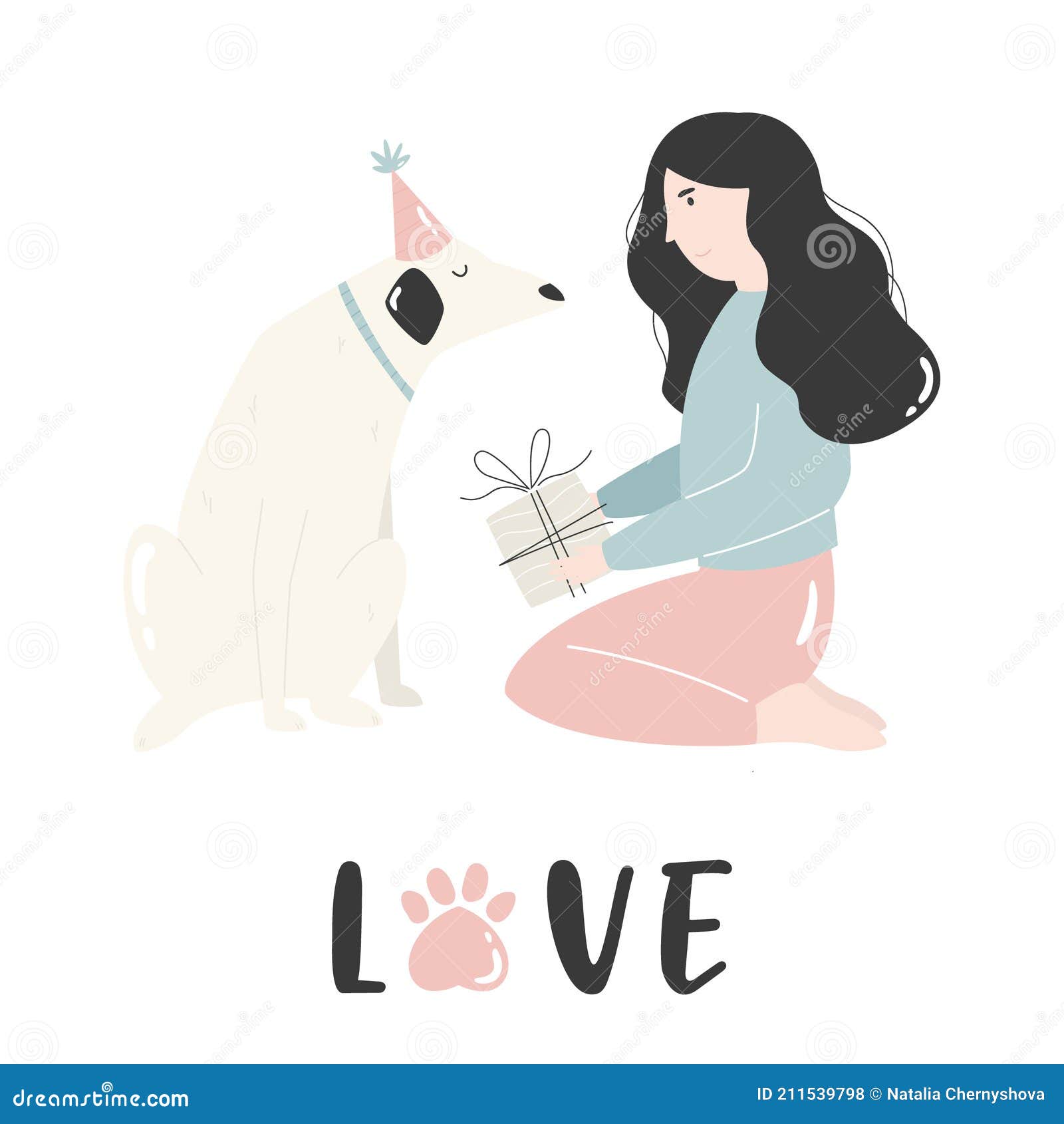 Jeune Fille Faisant Un Cadeau A Son Chien D Anniversaire Illustration De Vecteur Illustration Du Activite Affection Jeune Fille Faisant Un Cadeau A Son Chien D Anniversaire Illustration De Vecteur Illustration Du Activite Affection