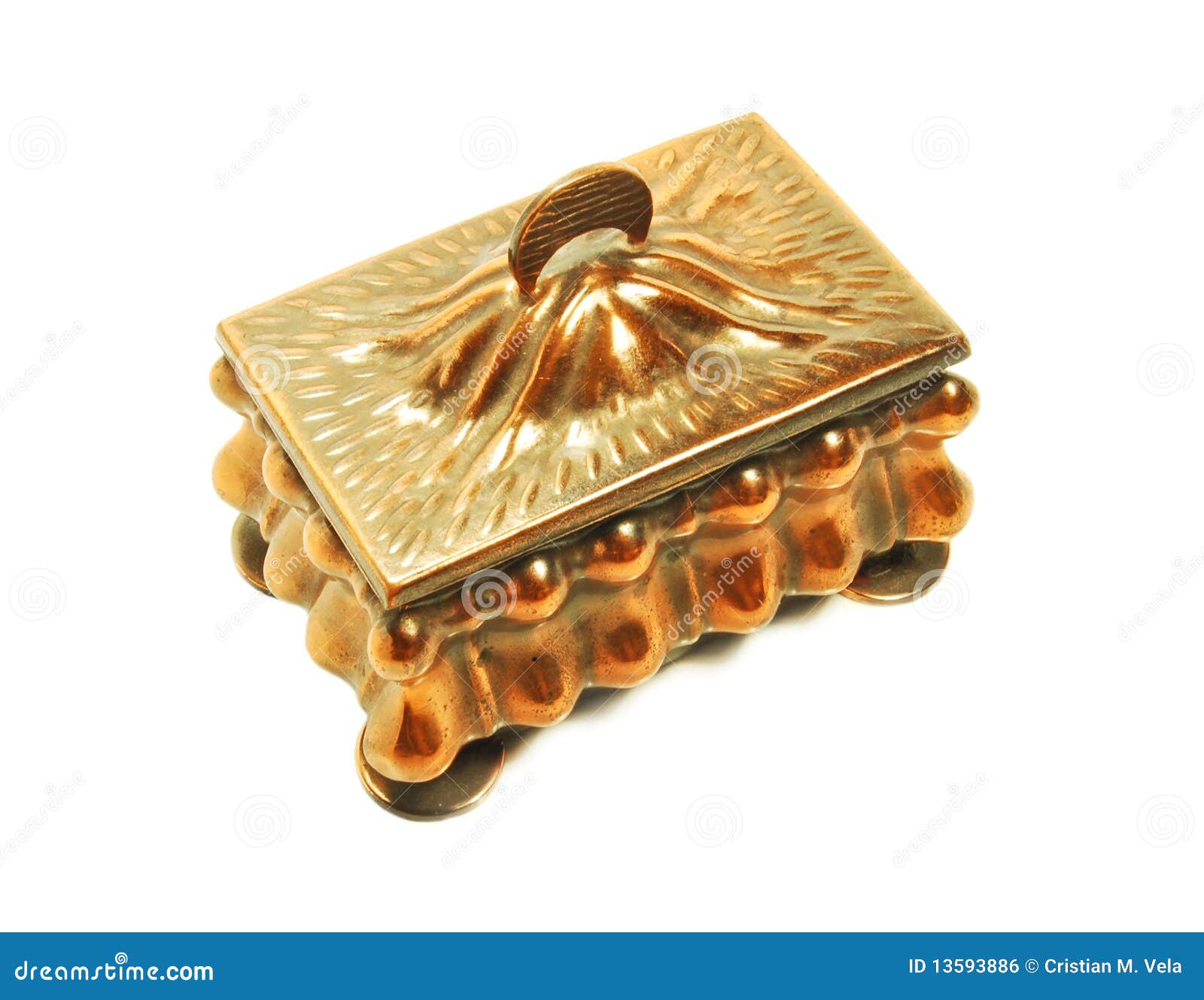 Jewel box stock photo. Image of copper, isolated, carved 13593886