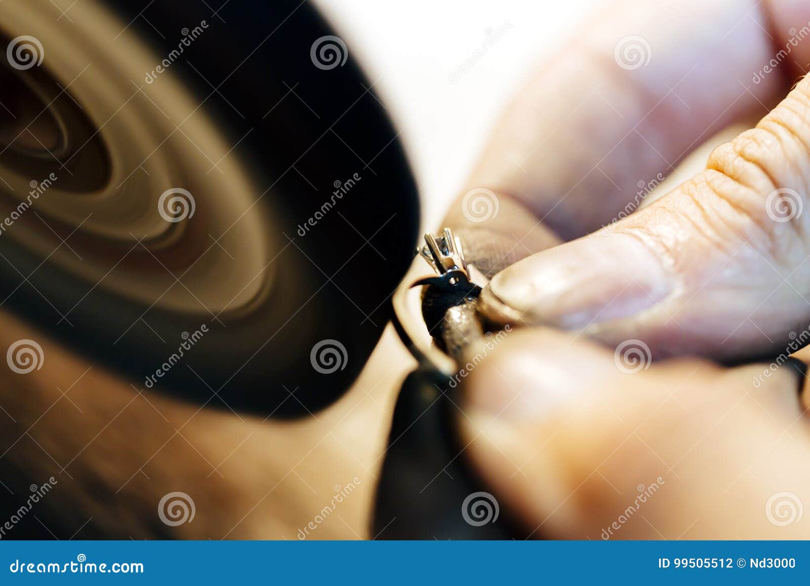 Jewelery polishing ring stock photo. Image of expensive 99505512