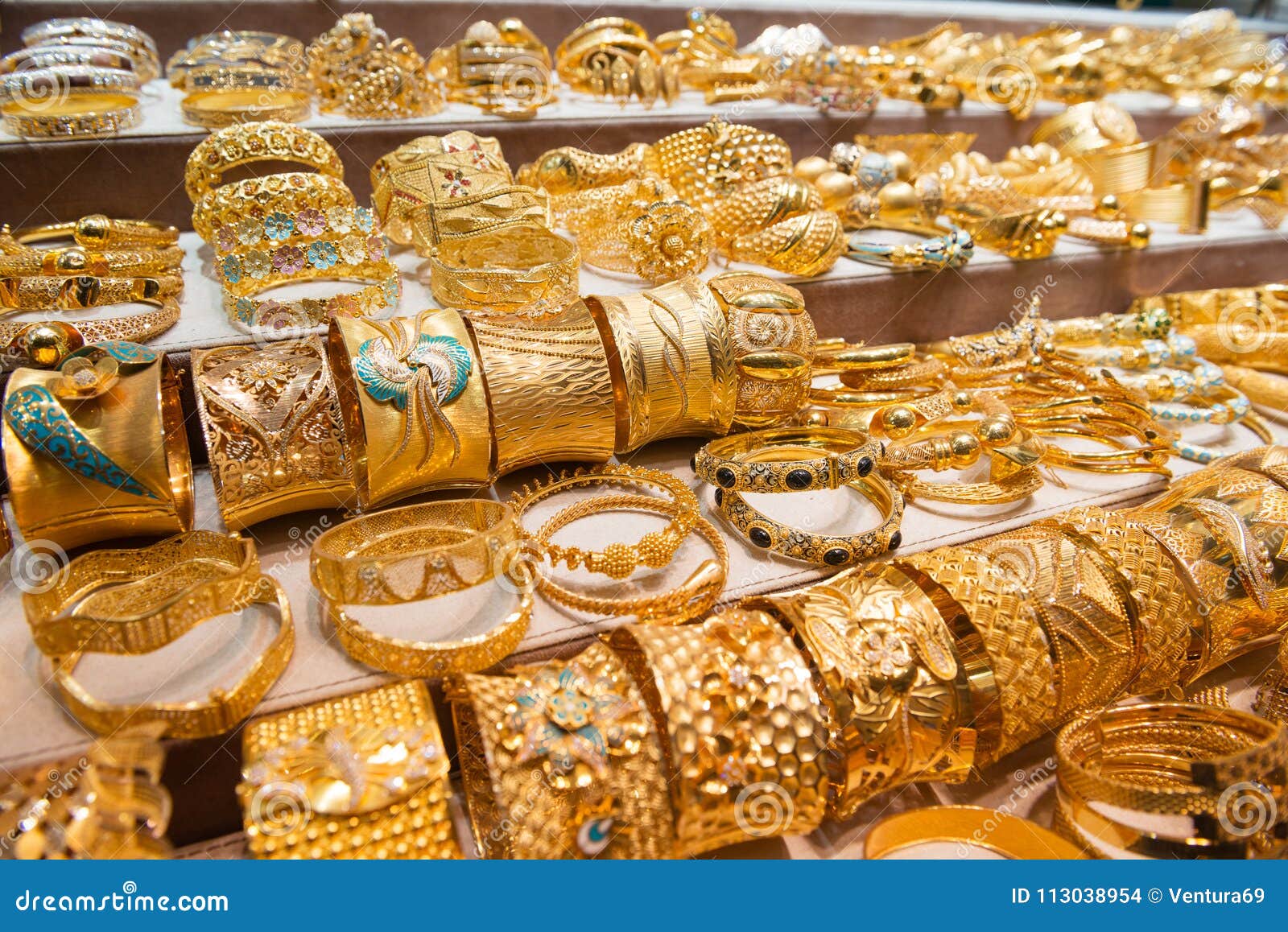  Jewellery  At The Gold  Market  Stock Photo Image of armlet 