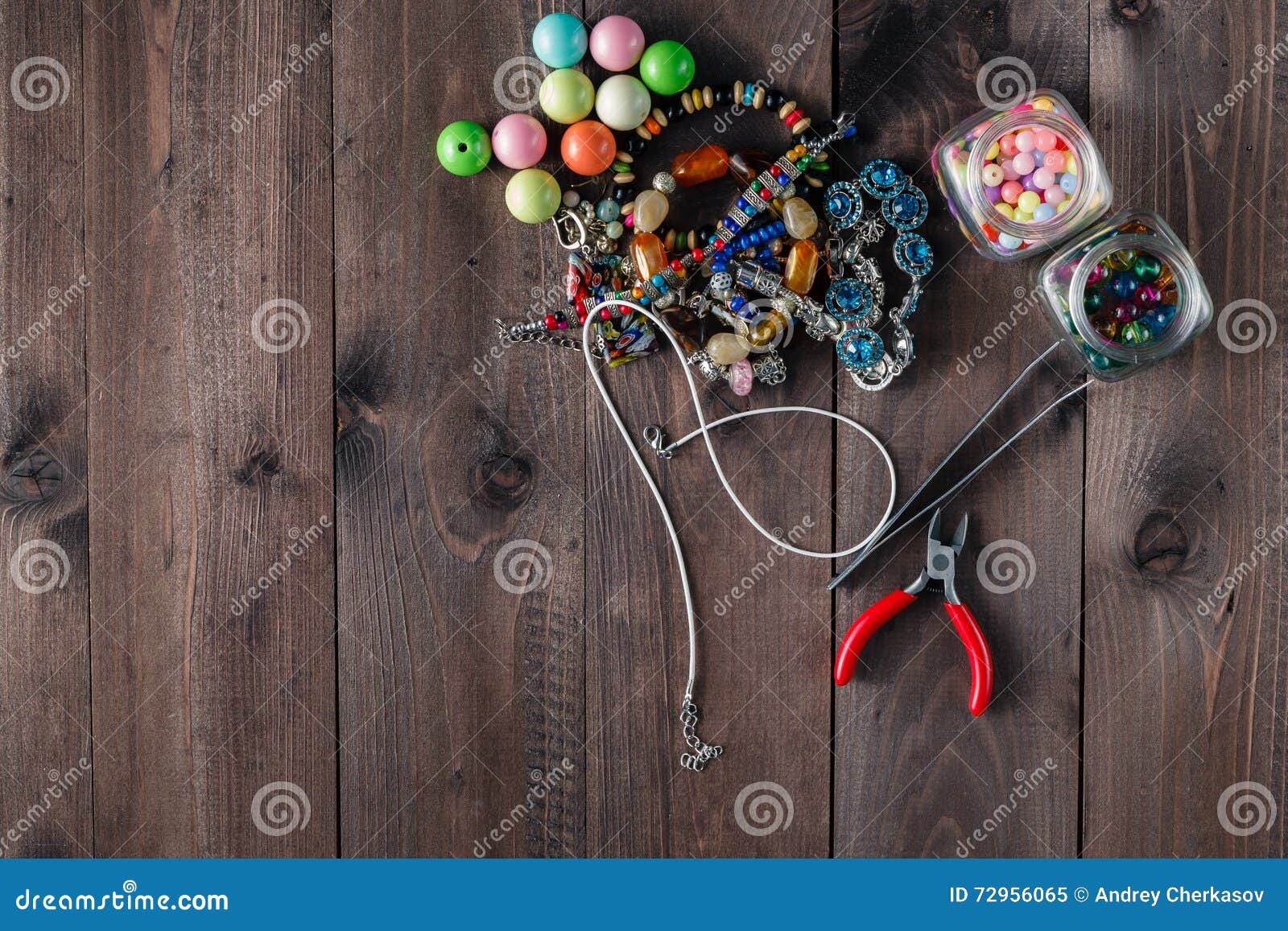 Jewellery Hand Crafting Tools and Elements Stock Image Image of