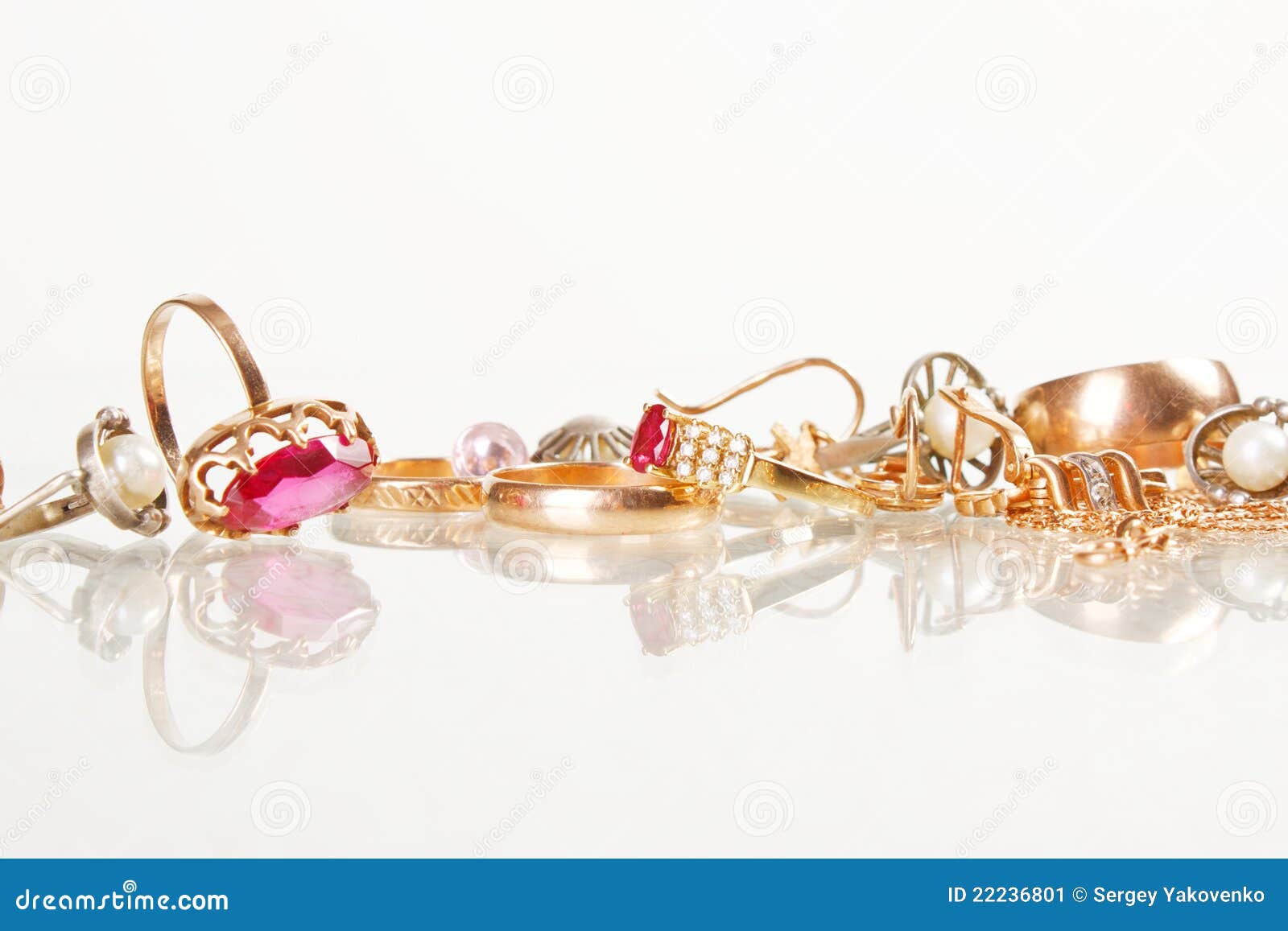 Jewellery on the White Background Stock Image Image of beauty, luxury
