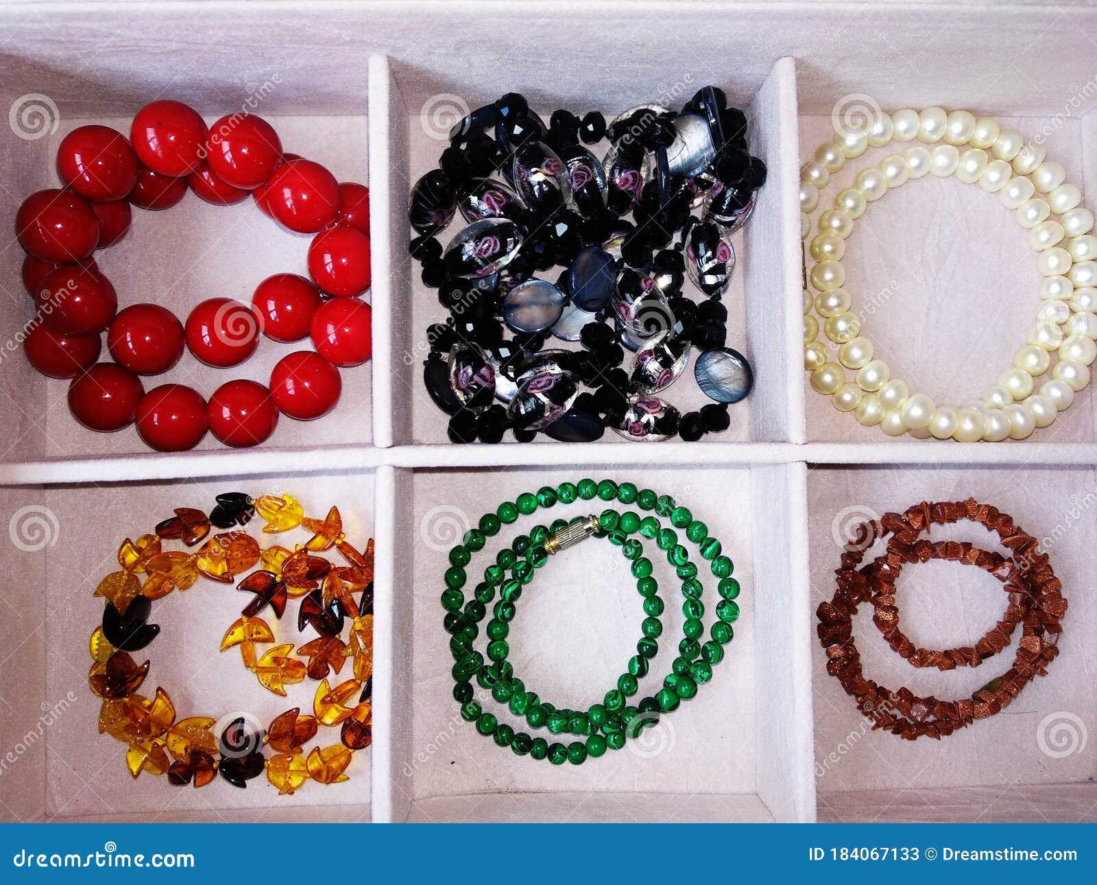 Jewelry box with beads stock image. Image of pearl, bracelet 184067133