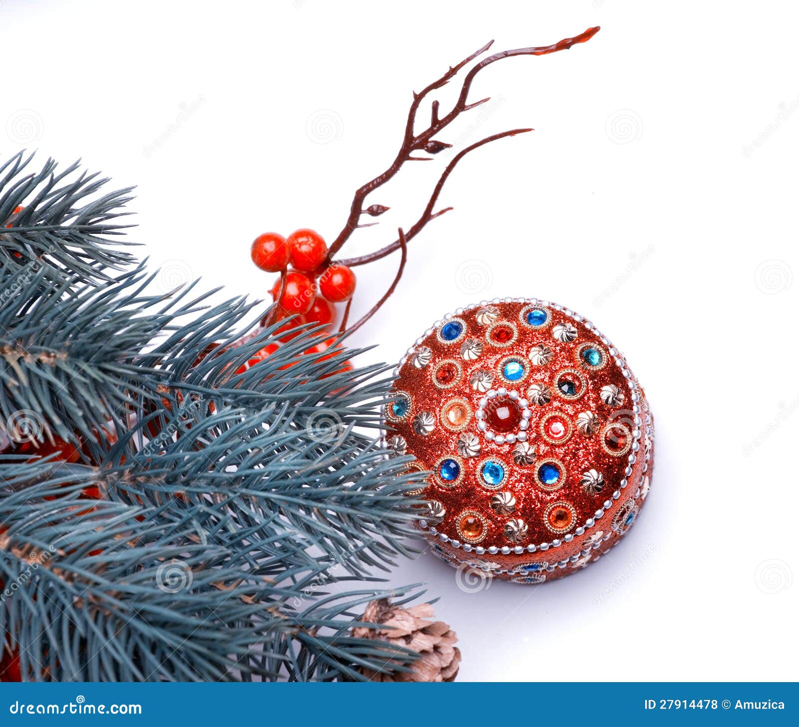 Jewelry Box with Pine Branch Stock Photo Image of ornament, carved