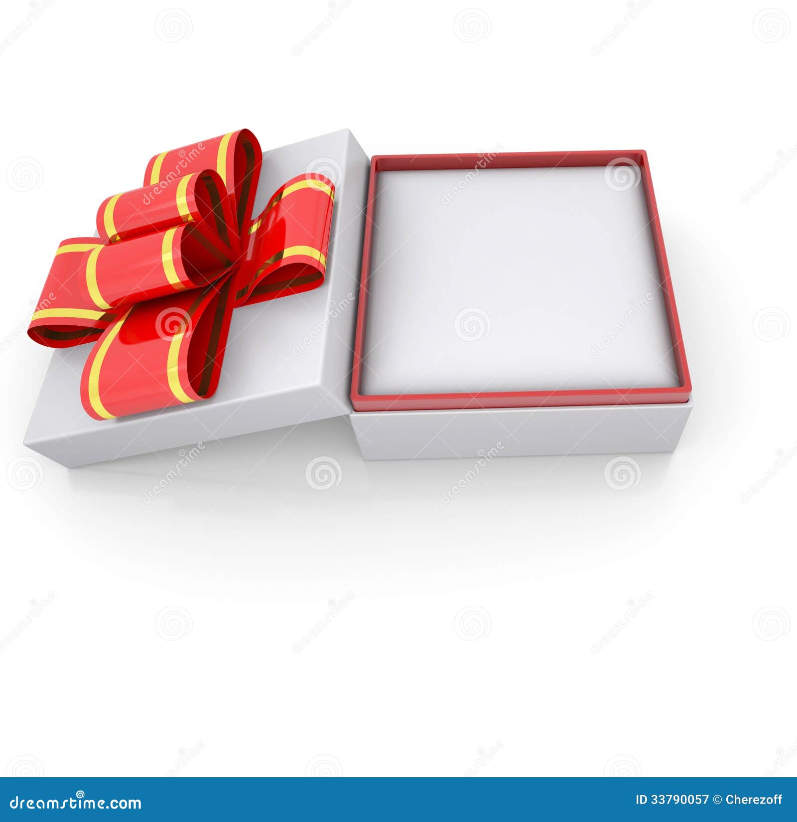 Jewelry box with a ribbon stock illustration. Illustration of precious