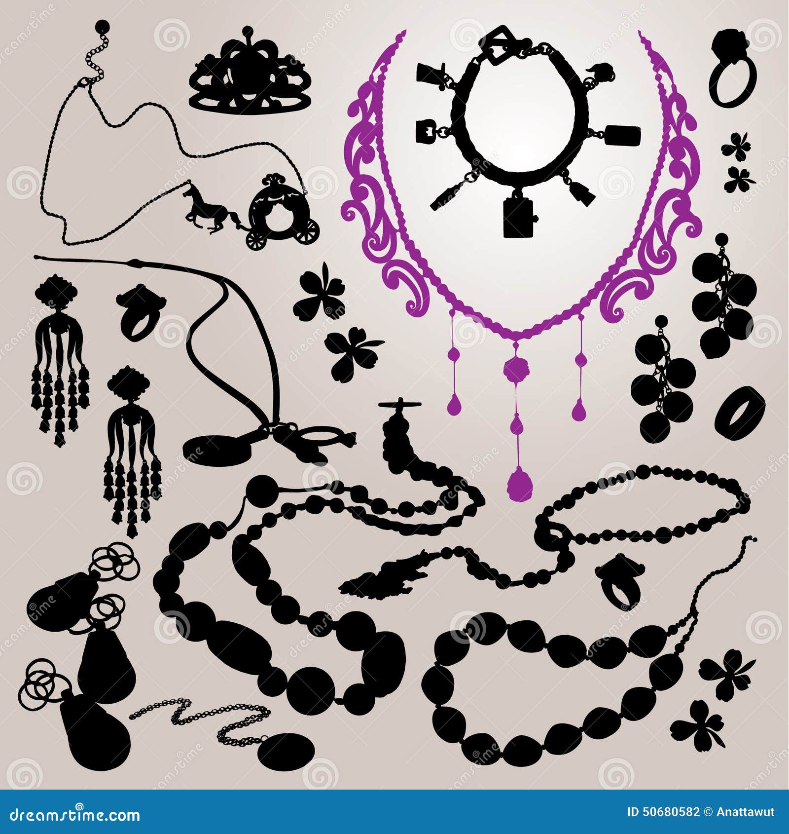 Jewelry Collection Vector 0056 Stock Vector Illustration of fashion