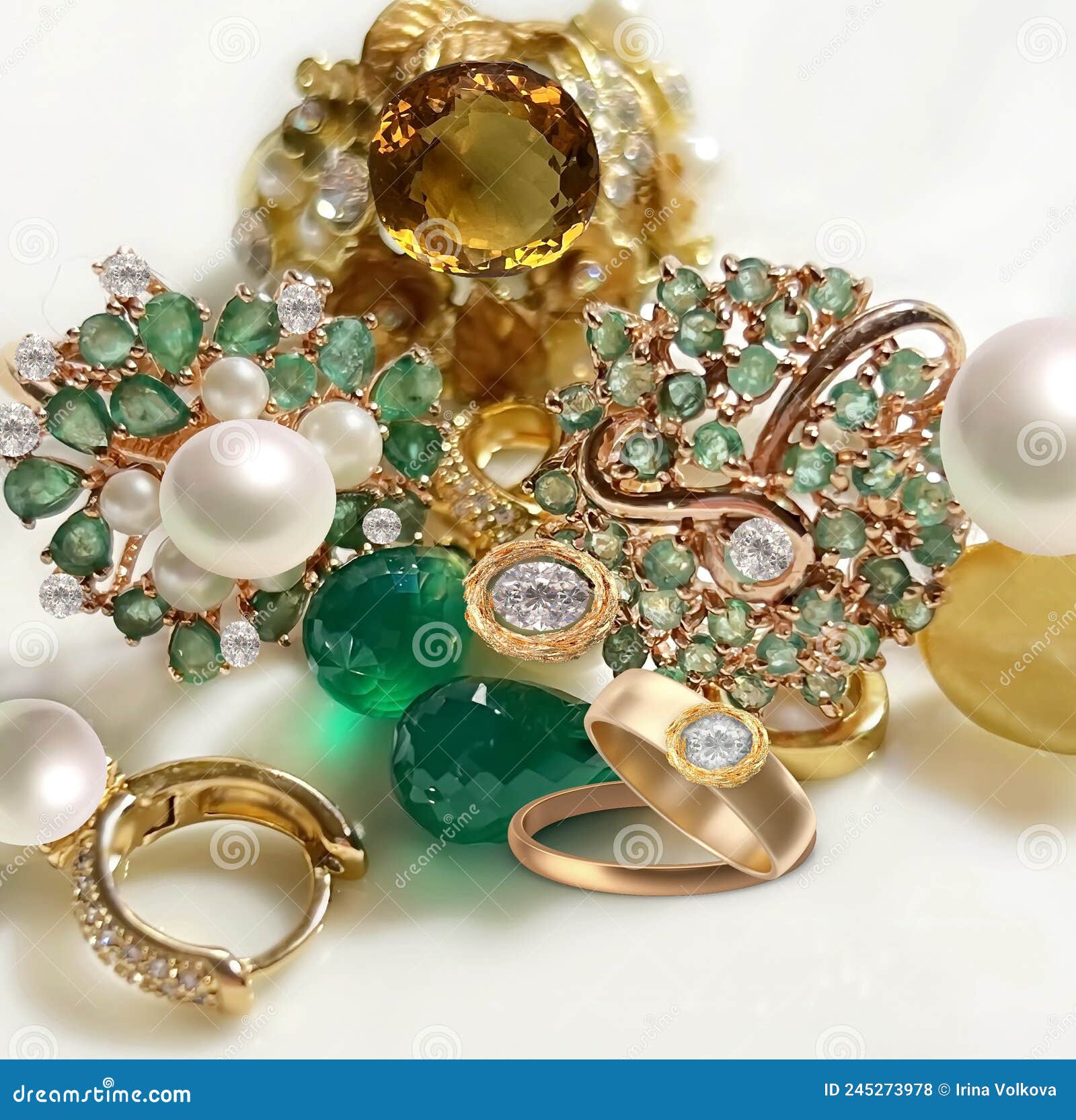 Kundan & Pearl Studded Adjustable Finger Ring For Women - Green |  FashionCrab.com