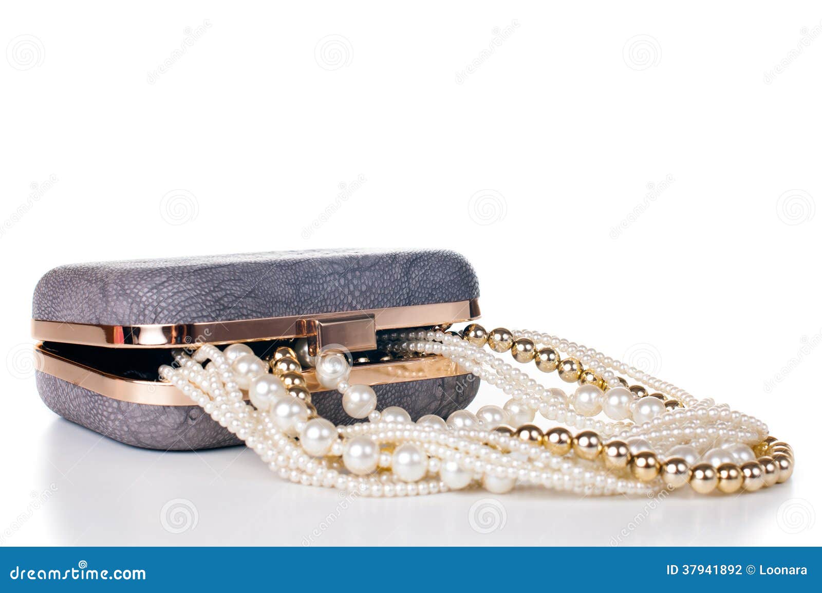 Jewelry in handbag stock photo. Image of decoration, isolated 37941892