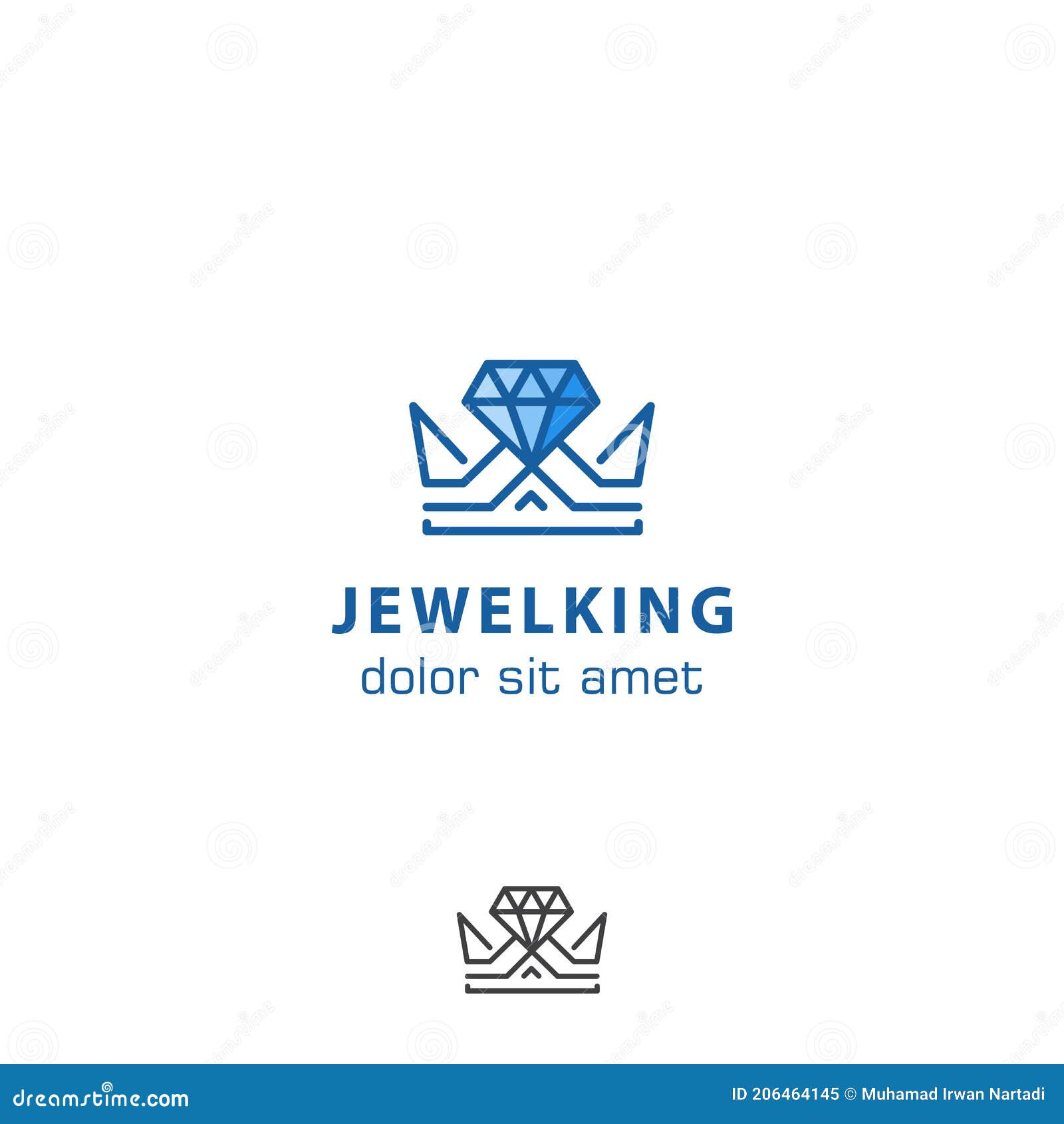Jewelry King, Diamond Crown Logo Icon Template Stock Vector