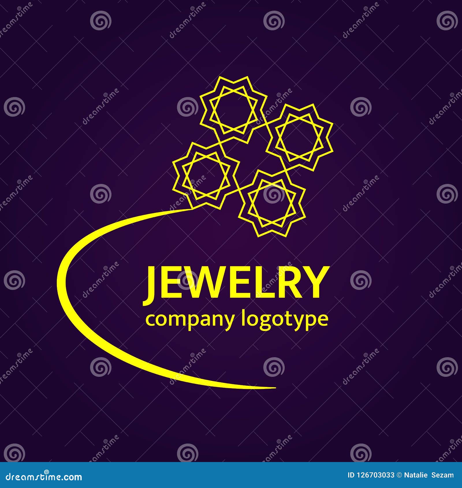 Jewelry Logo Design Gold Ring Logotype Luxury Vector Icon In