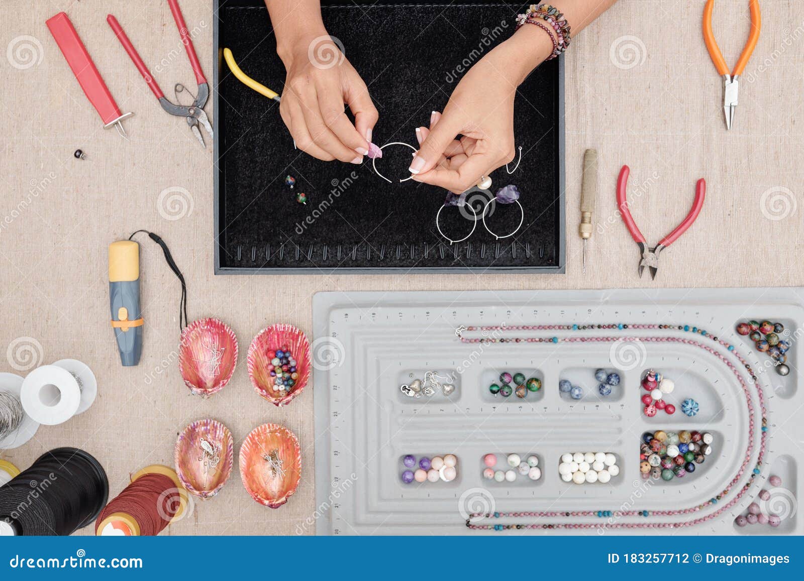 Jewelry making process stock photo. Image of leisure 183257712