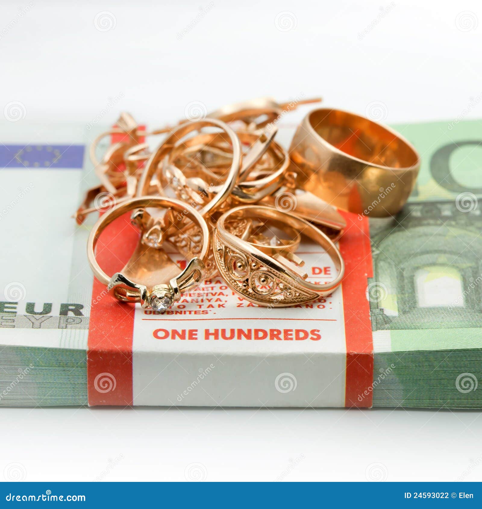 Jewelry and money stock photo. Image of diamond, macro 24593022